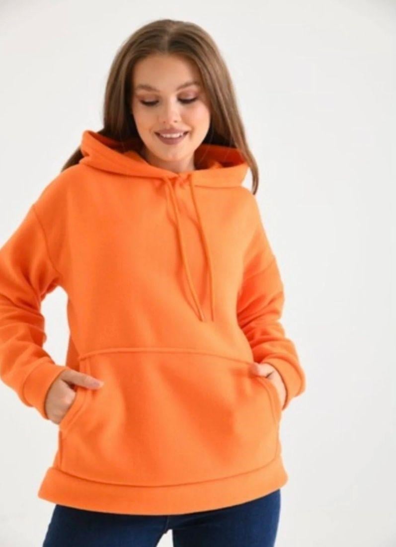 Kadın Kapşonlu Sweatshirt Turuncu