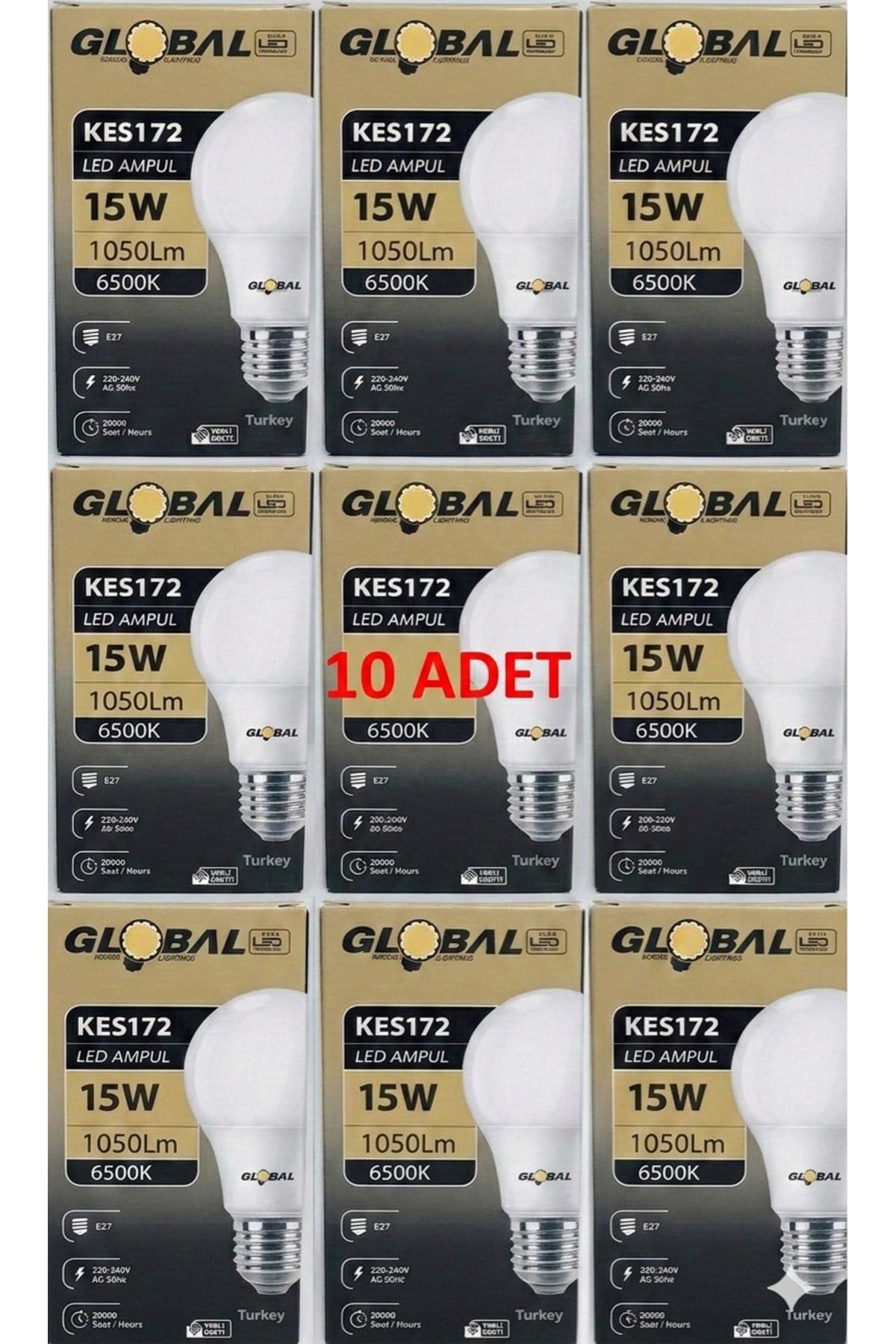 15 Watt Led Ampul (Beyaz) 6500K (10ADET)