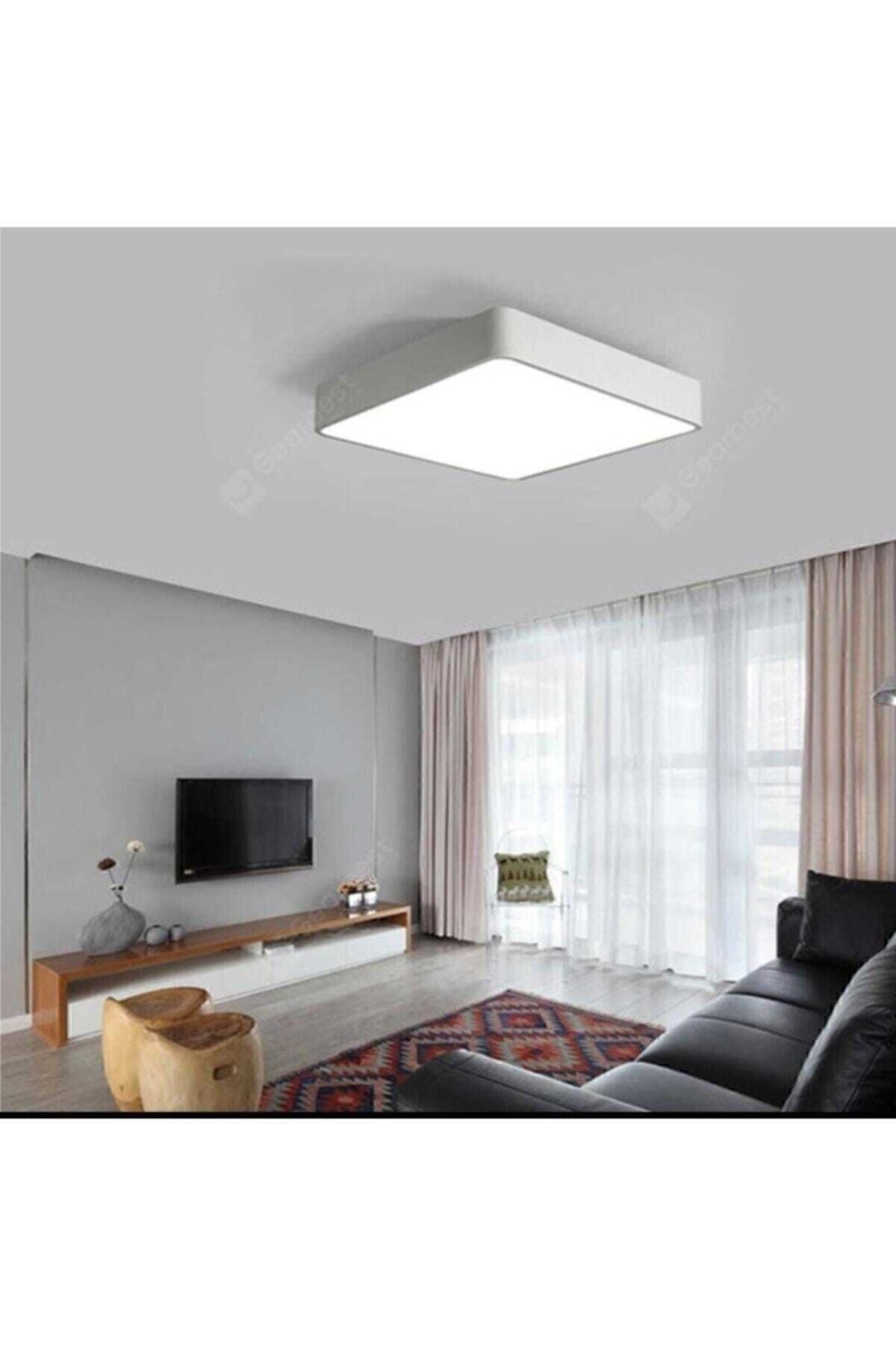 Beyaz Ledli 24 Watt Sıva Üstü Led Panel Kare Tavan Armatürü 6500k Beyaz Işık 21x21 cm