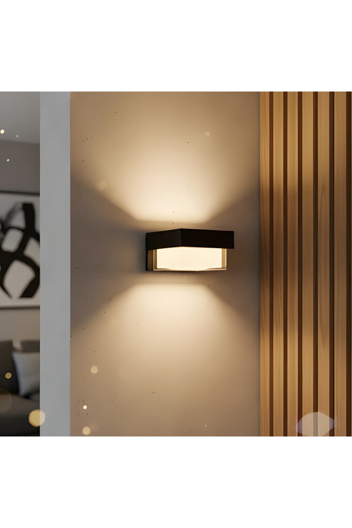 KDA713 DEKORATİF LED APLİK 12W 1080 Lümen ABS - KARE - Gün Işığı