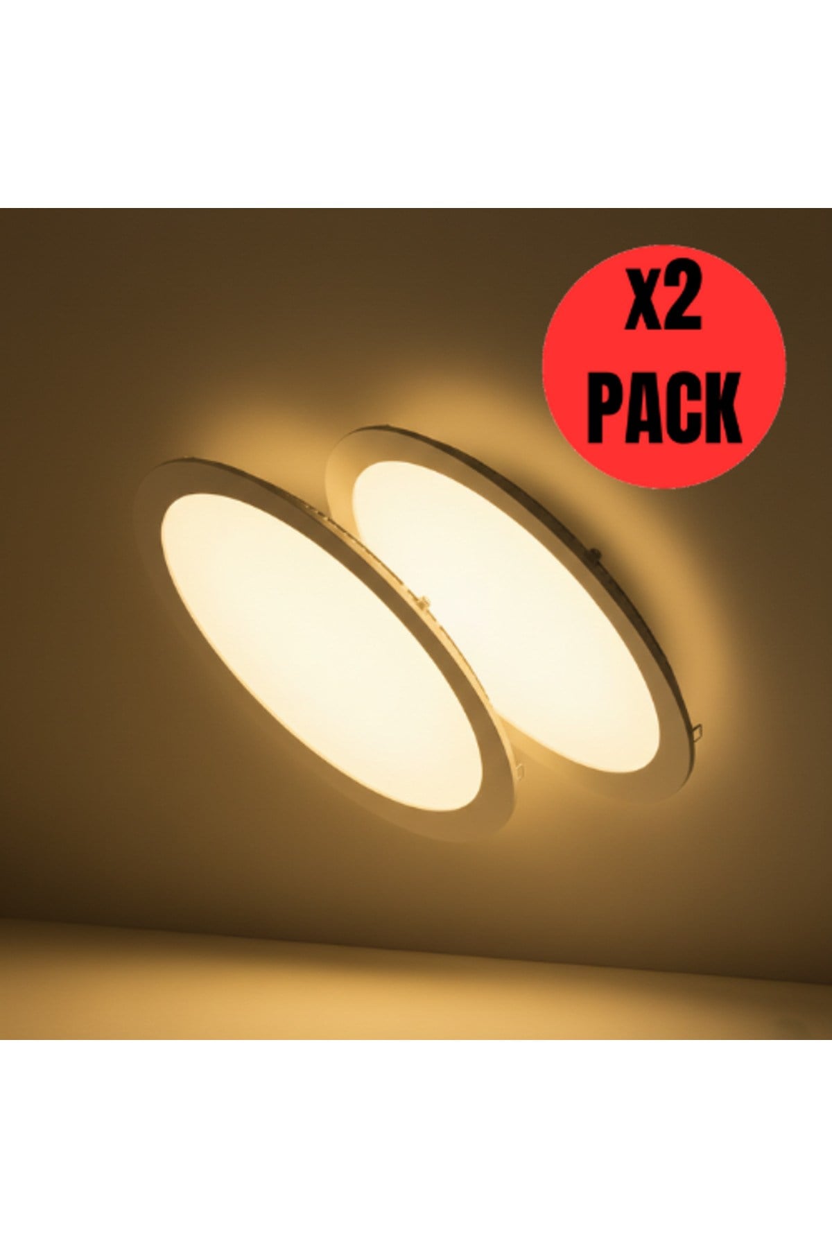 KDL400 Slim LED Panel 2'Adet Spot Gömme 6W 510 Lümen - 3000K SARI IŞIK