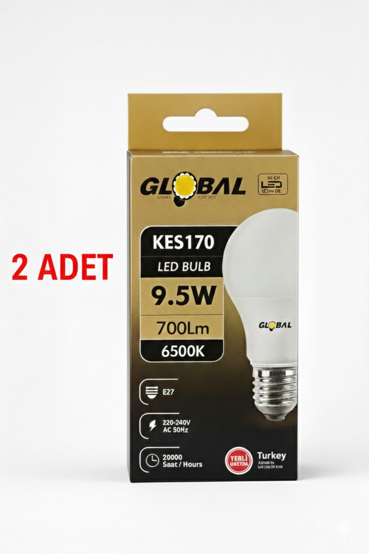 KES170 LED Ampul 9.5W (700 Lümen) - Beyaz