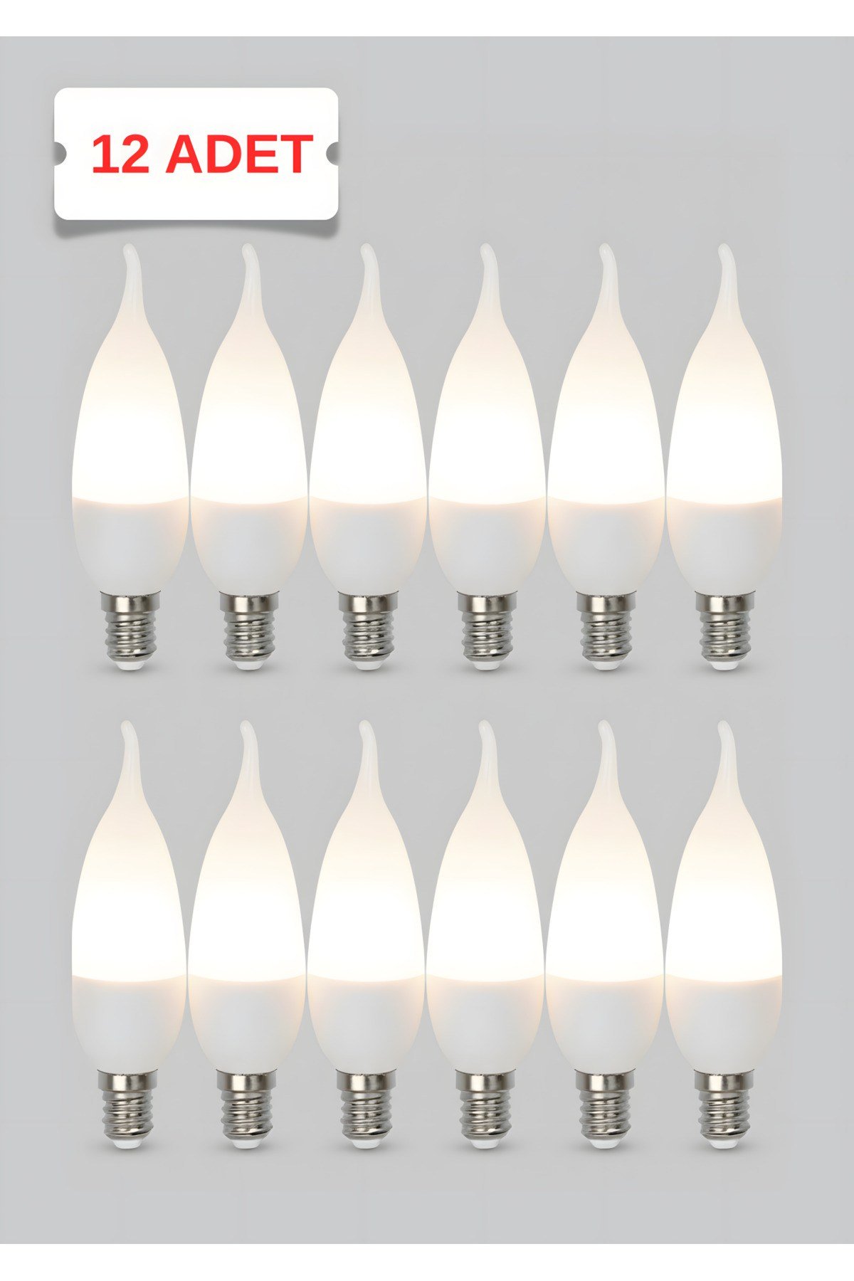 KES210 – LED’li Buji Kıvrık Ampul 7W (6500K | E14 | 12’li Paket)