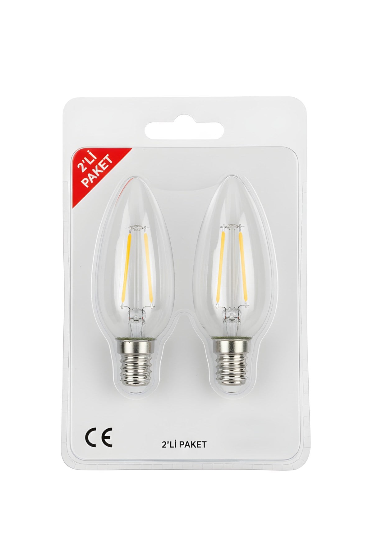 KES499 – LED Flamanlı Buji Ampul 4W (2700K | E14 | 2’li Paket)
