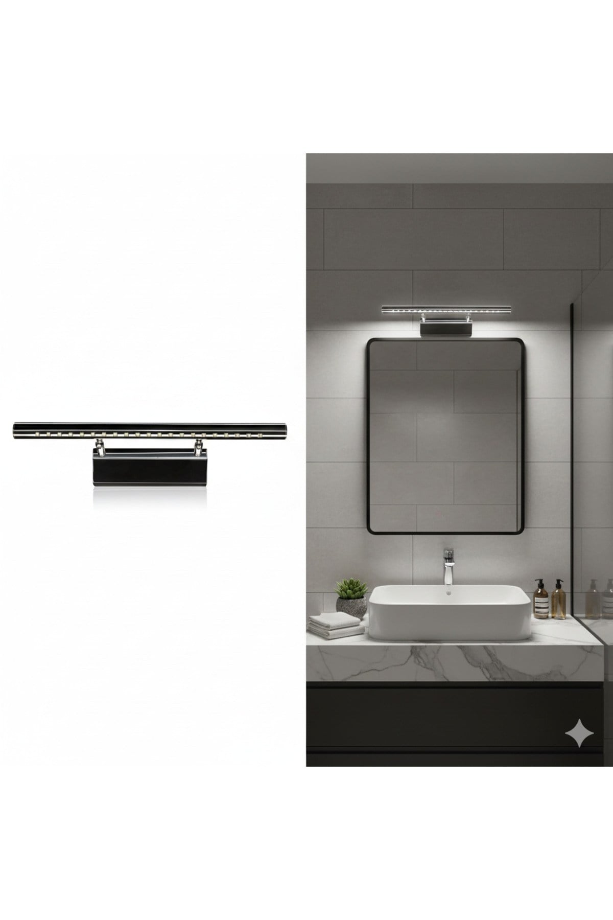 KSL154 Modern Flüt LED Banyo Apliği (4200K Doğal Beyaz Işık)