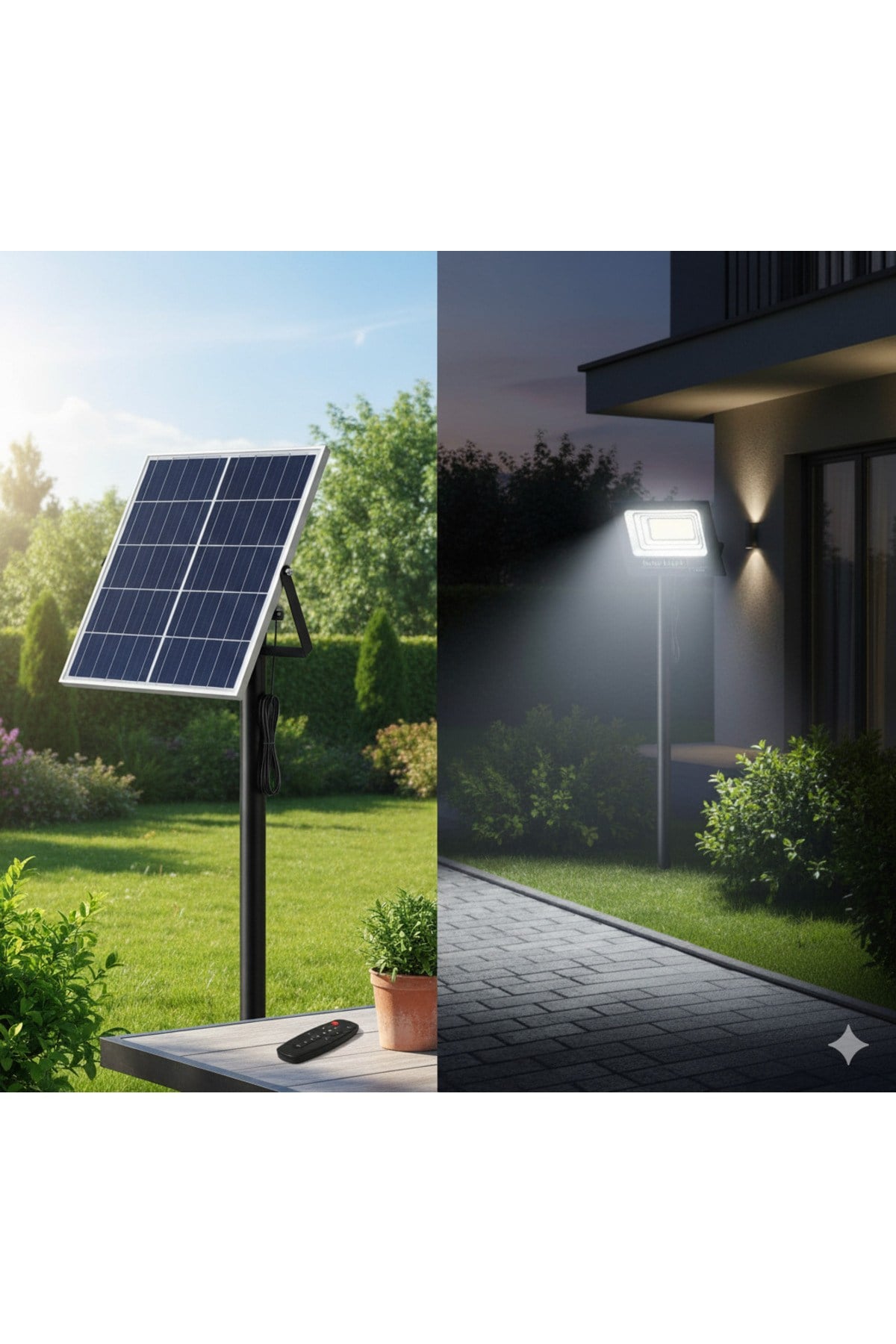 KST304 Karayel 50W Solar Projektör - Güneş Enerjili Dış Mekan Aydınlatması