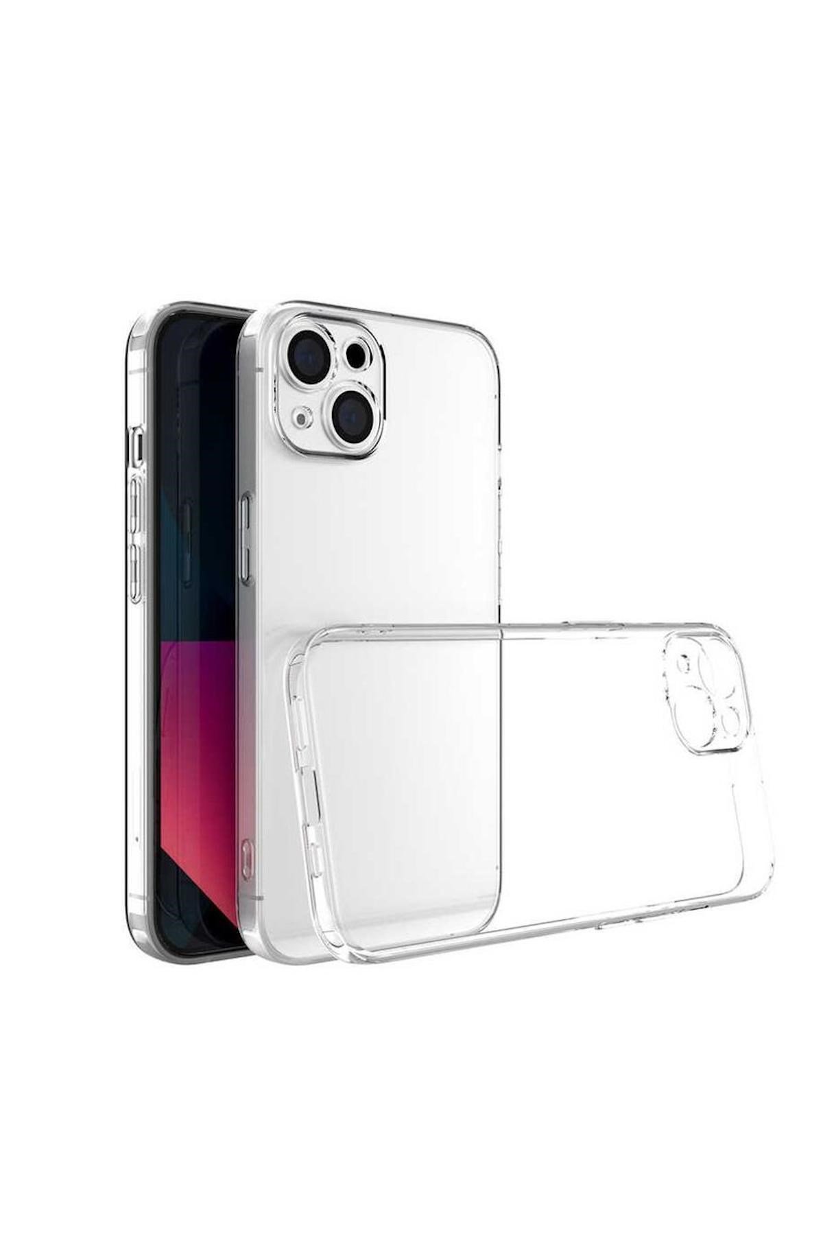 Apple iPhone 13 Uyumlu Kılıf Zebana Şeffaf Soft Silikon Kılıf Şeffaf