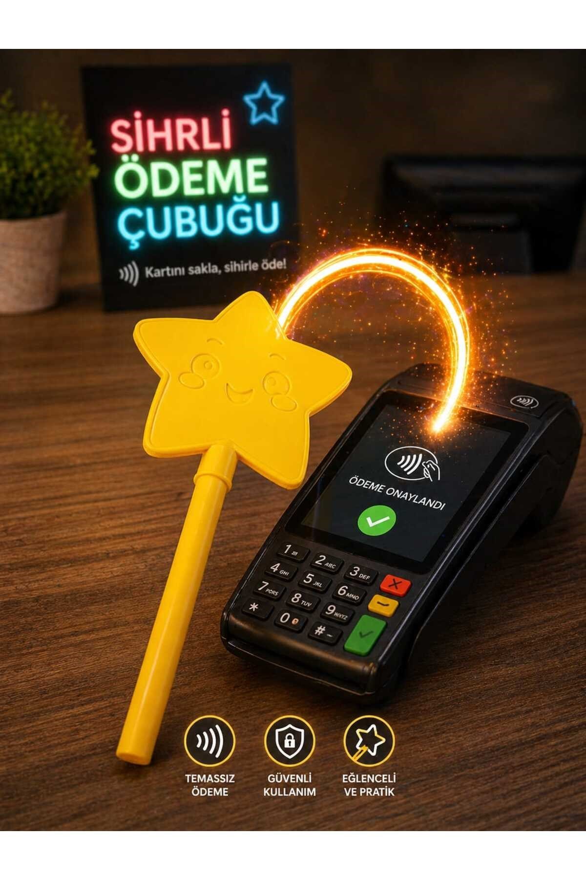 Eğlenceli Sihirli Değnek Kartlık – Kredi Kartı İçin Esprili Ödeme Aksesuarı | 2 Parça