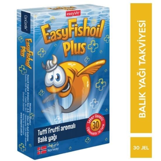 Easy Fish Oil Plus Tutti Frutti Aromalı 30 Çiğnenebilir Jel