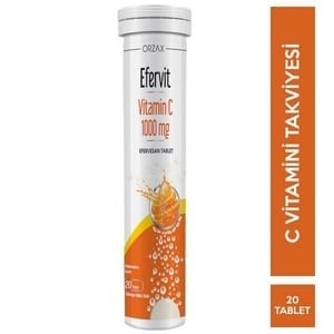 Orzax Ocean Efervit Vitamin C 1000 mg 20 Tablet