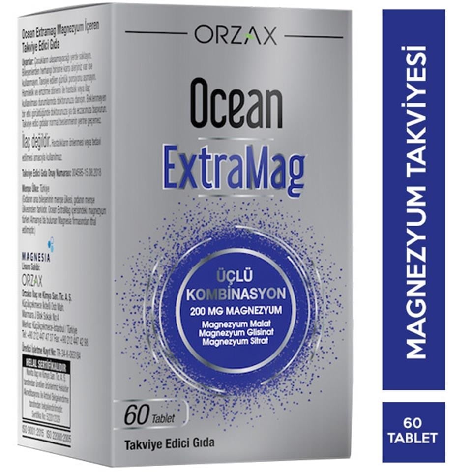 Orzax Ocean Extramag 60 Tablet Magnezyum Takviyesi