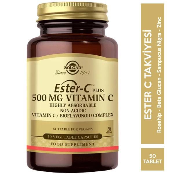 Solgar Ester-C 500 mg 50 Kapsül
