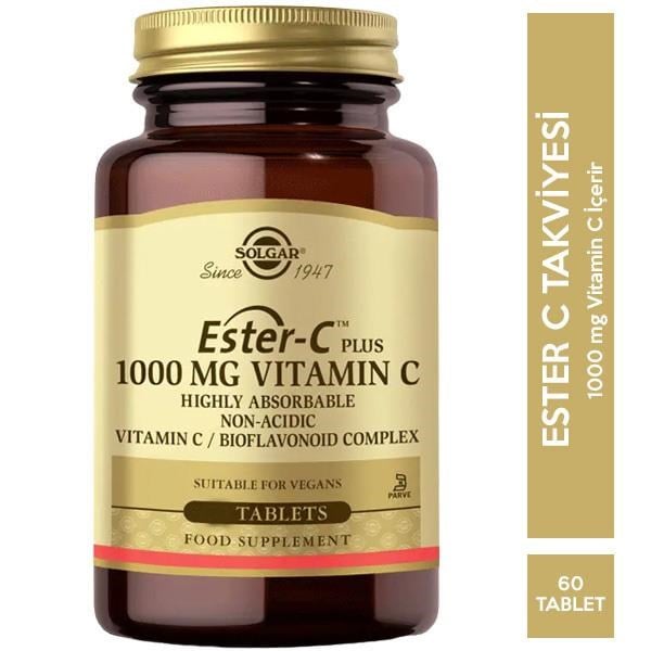 Solgar Ester C Plus 1000 Mg 60 Tablet C Vitamini Takviyesi