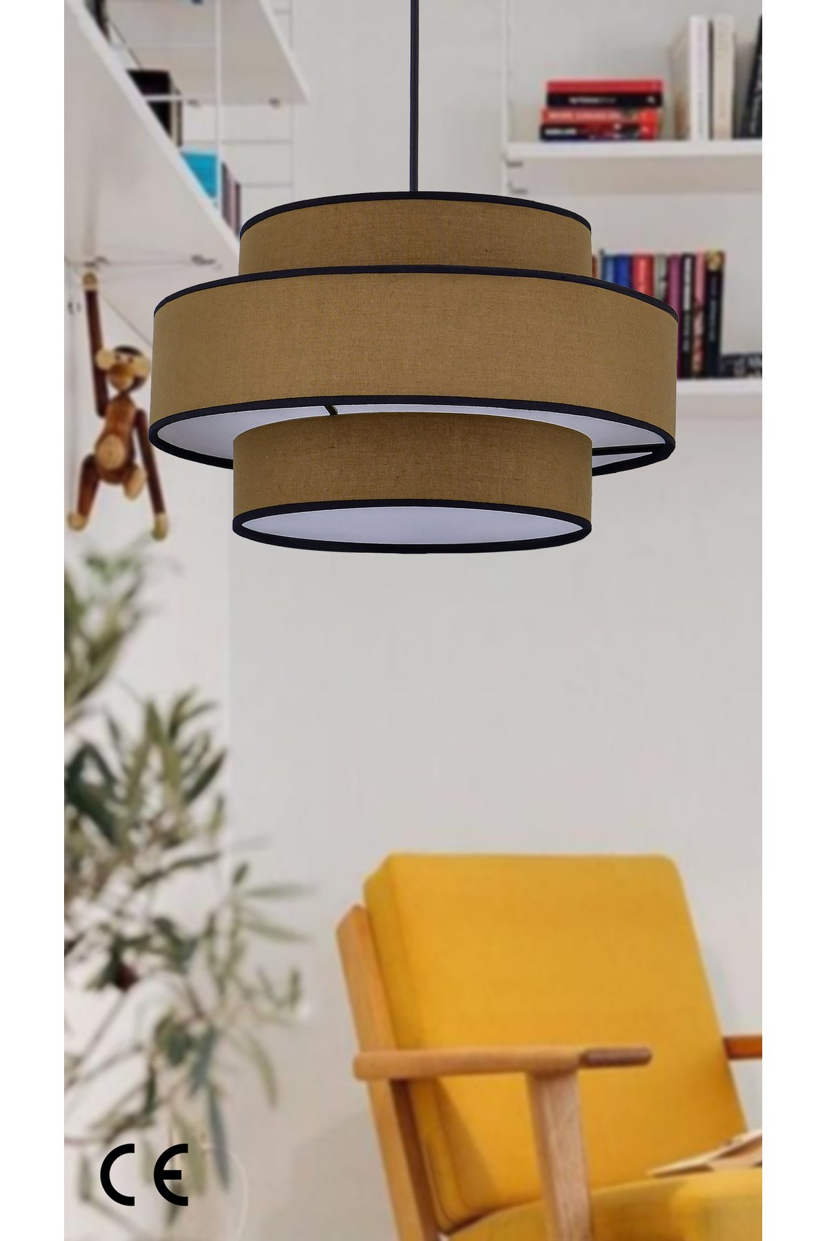 Doğal Hazeran Rattan 3 Katlı Pasta Sarkıt Avize Çocuk Odası Yatak Odası Salon Mutfak Hol Rattan01,