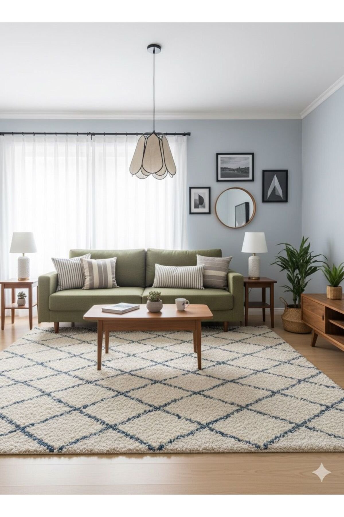 Modern Tasarım Çiçek Sarkıt Avize Kumaş Boheme Salon Oturma Odası Mutfak Avizesi