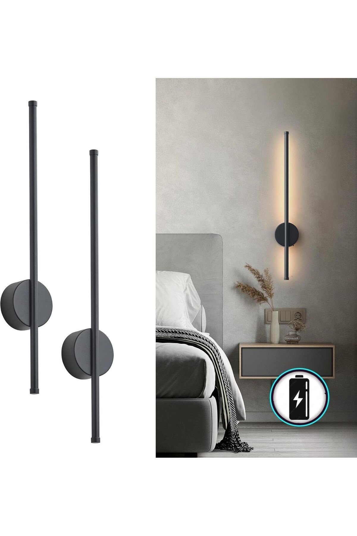 Pilli 70cm Tak Çalıştır Duvar Aplik Günışığı (1 ADET)