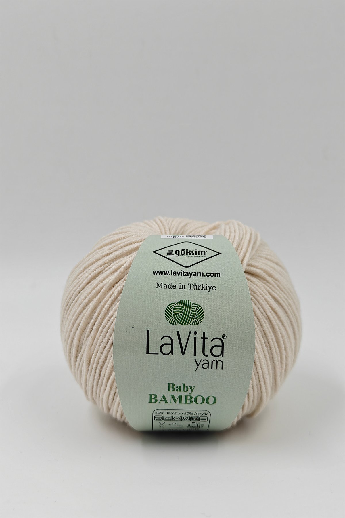 Baby Bamboo El Örgü İpi %50 Bambu %50 Akrilik 50gr (1066 KREM)