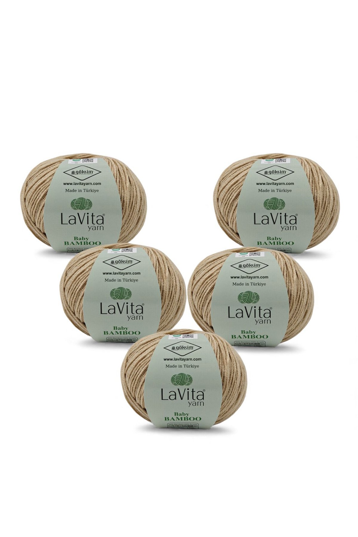 Baby Bamboo El Örgü İpi %50 Bambu %50 Akrilik 250gr 5 ADET (7016 KUM)