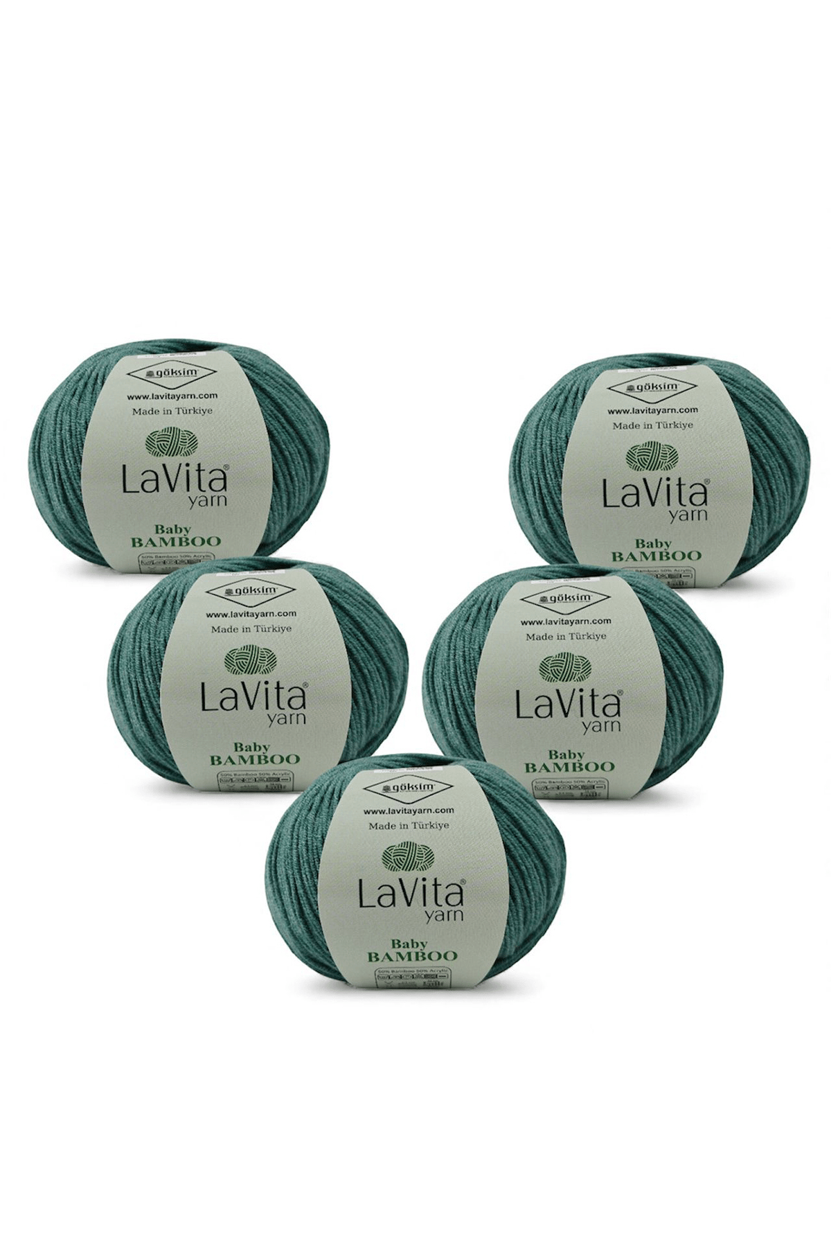 Baby Bamboo El Örgü İpi %50 Bambu %50 Akrilik 250gr 5 ADET (8165 ARONA)