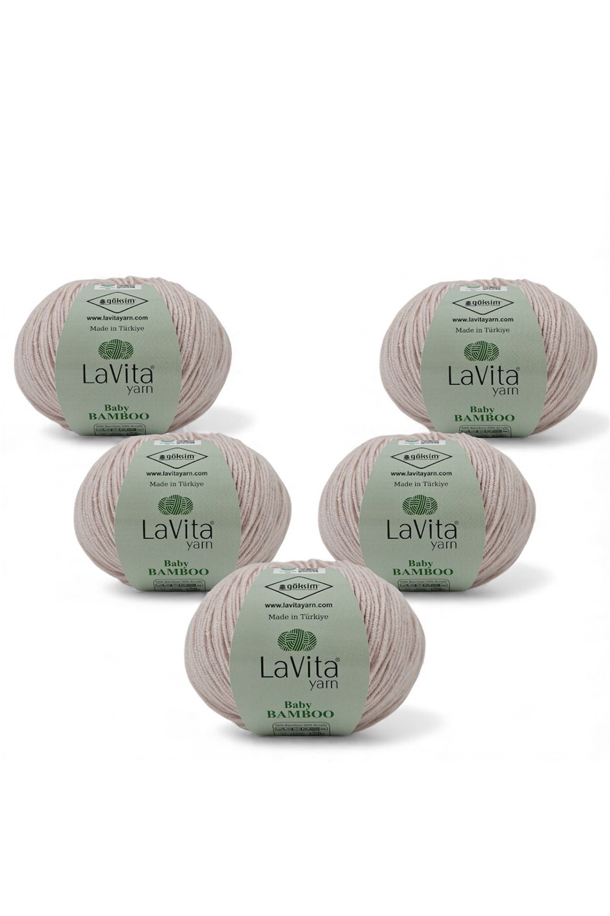 Baby Bamboo El Örgü İpi %50 Bambu %50 Akrilik 250gr 5 ADET (1013 TAŞ)