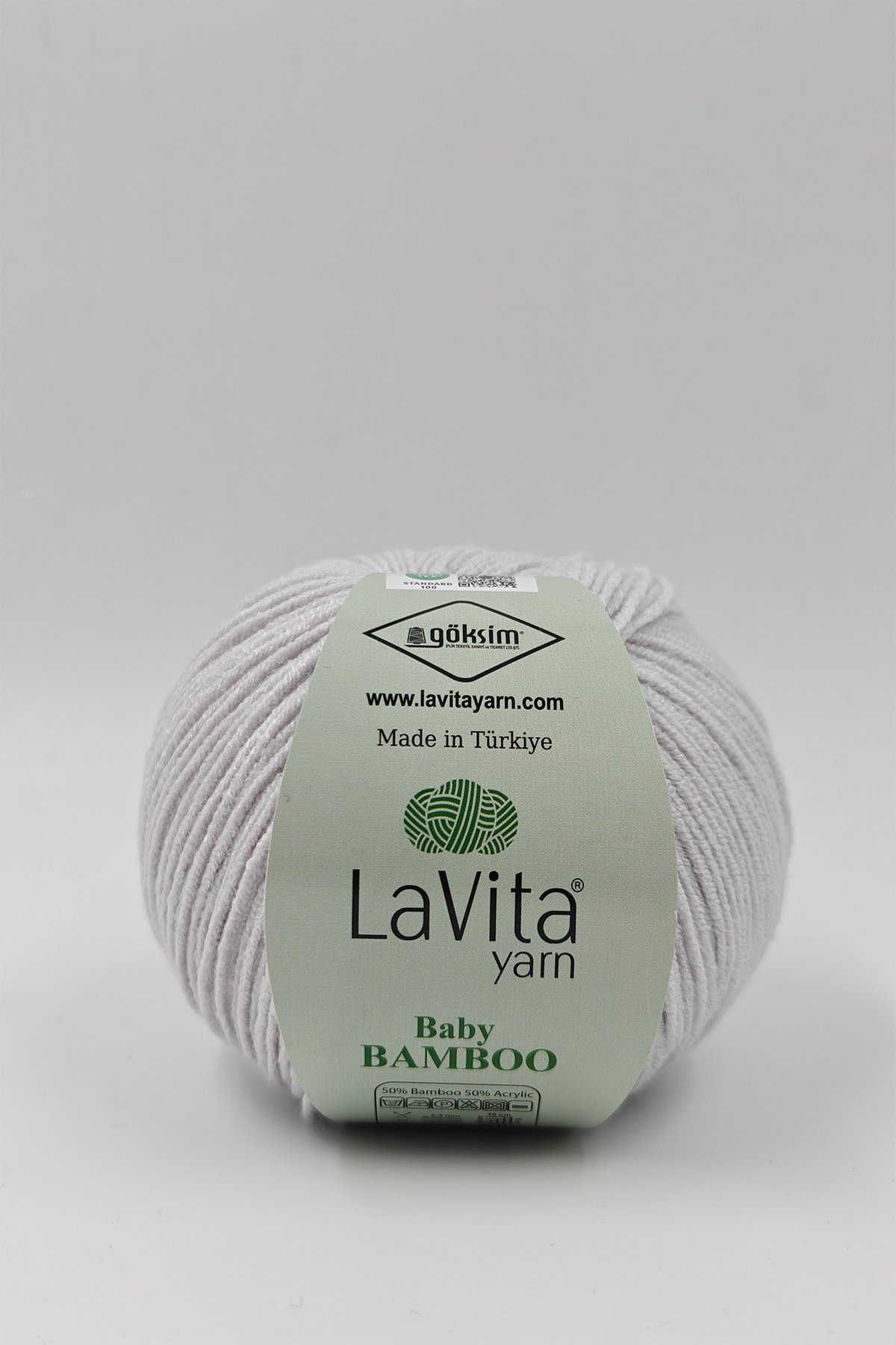 Baby Bamboo El Örgü İpi %50 Bambu %50 Akrilik 50gr (6040 AÇIK GRİ)