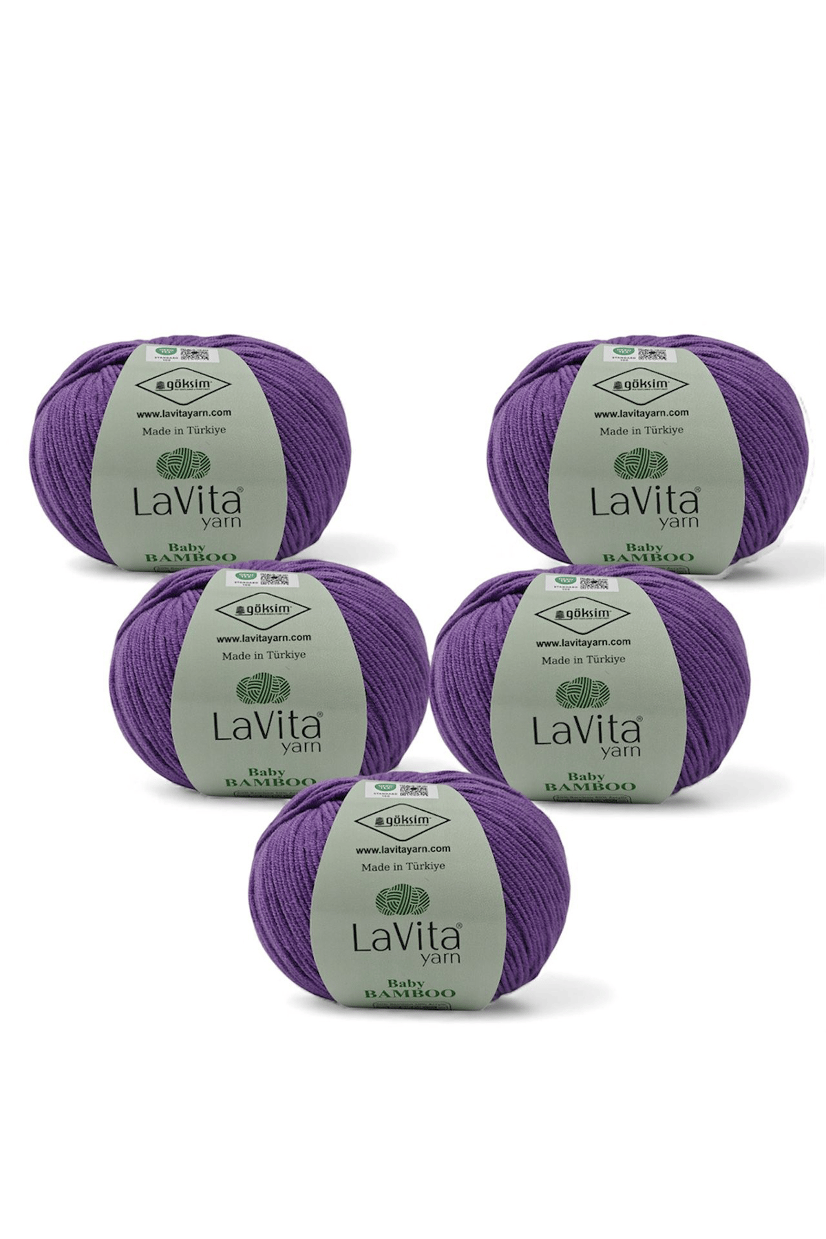 Baby Bamboo El Örgü İpi %50 Bambu %50 Akrilik 250gr 5 ADET (4164 MOR)