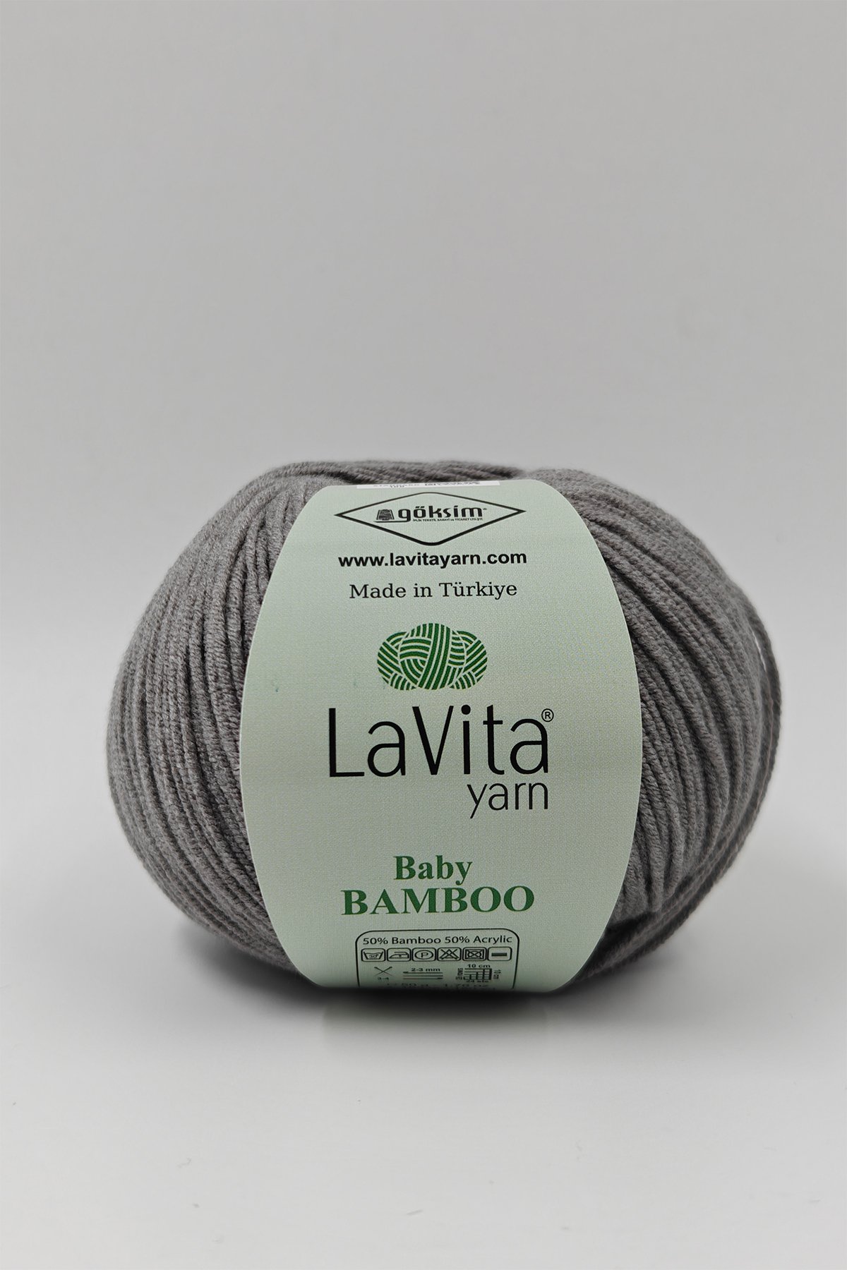 Baby Bamboo El Örgü İpi %50 Bambu %50 Akrilik 50gr (6042 FÜME)