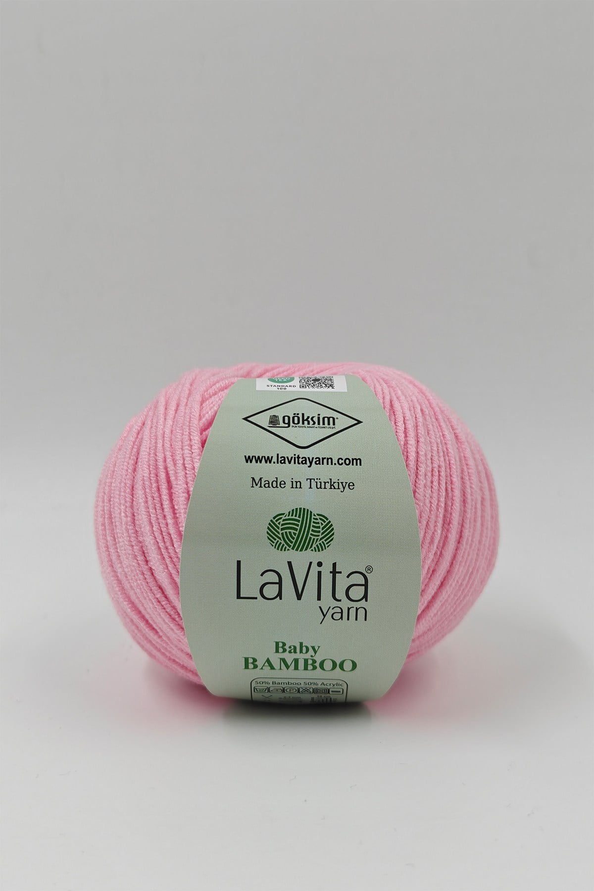 Baby Bamboo El Örgü İpi %50 Bambu %50 Akrilik 50gr (4109 PEMBE)
