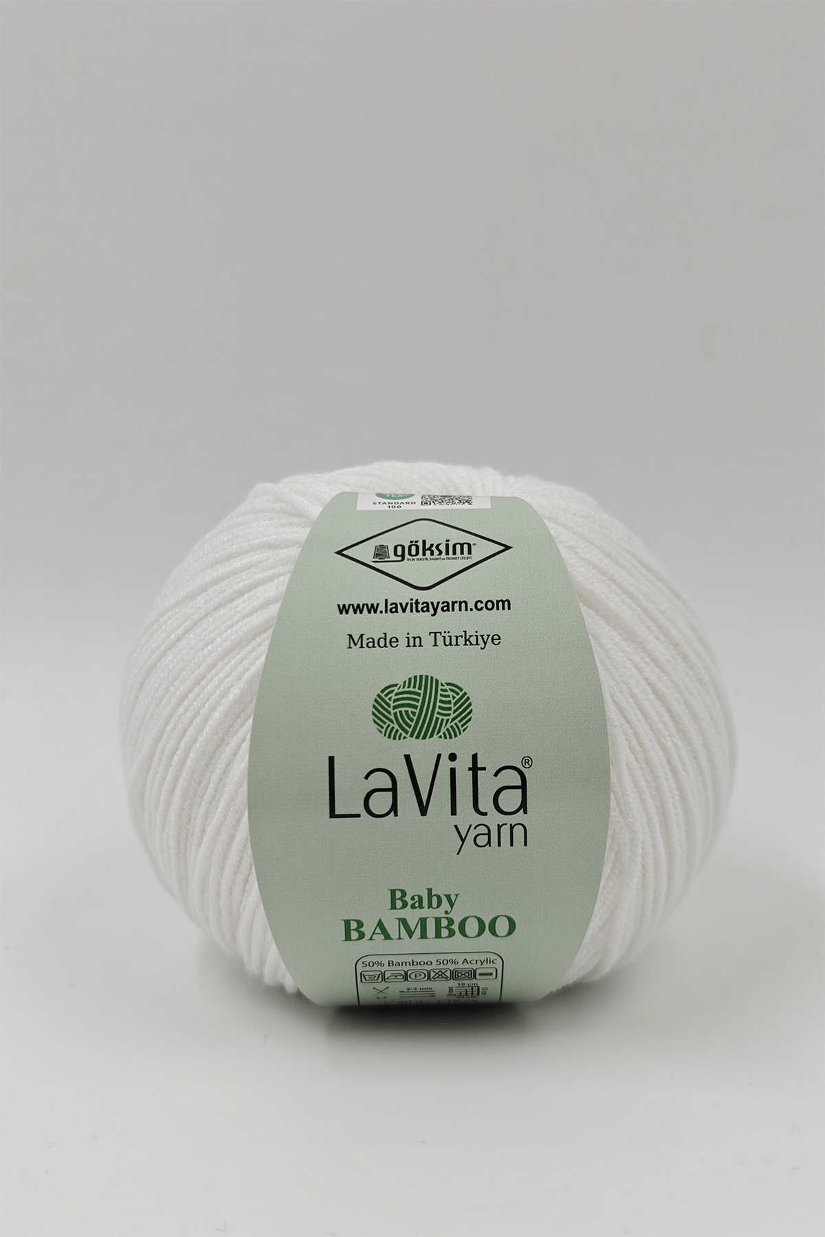 Baby Bamboo El Örgü İpi %50 Bambu %50 Akrilik 50gr (9501 OPTİK)