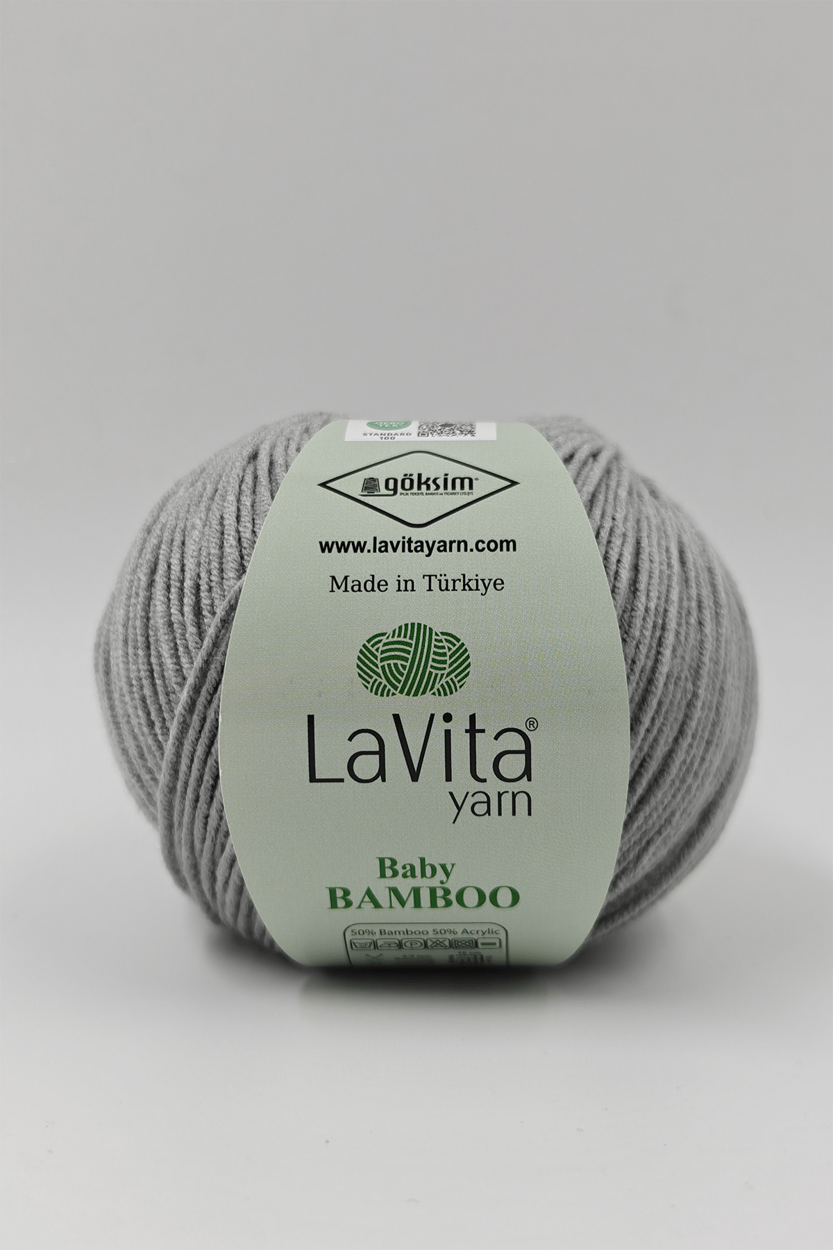 Baby Bamboo El Örgü İpi %50 Bambu %50 Akrilik 50gr (6041 GRİ)