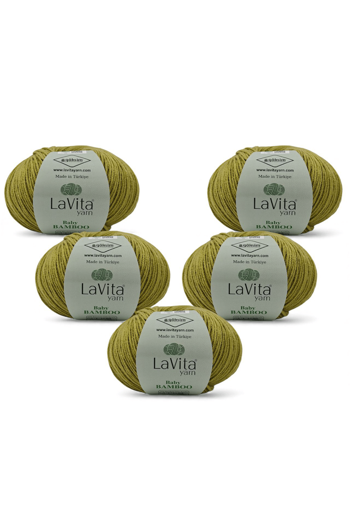 Baby Bamboo El Örgü İpi %50 Bambu %50 Akrilik 250gr 5 ADET (8162 FISTIK)