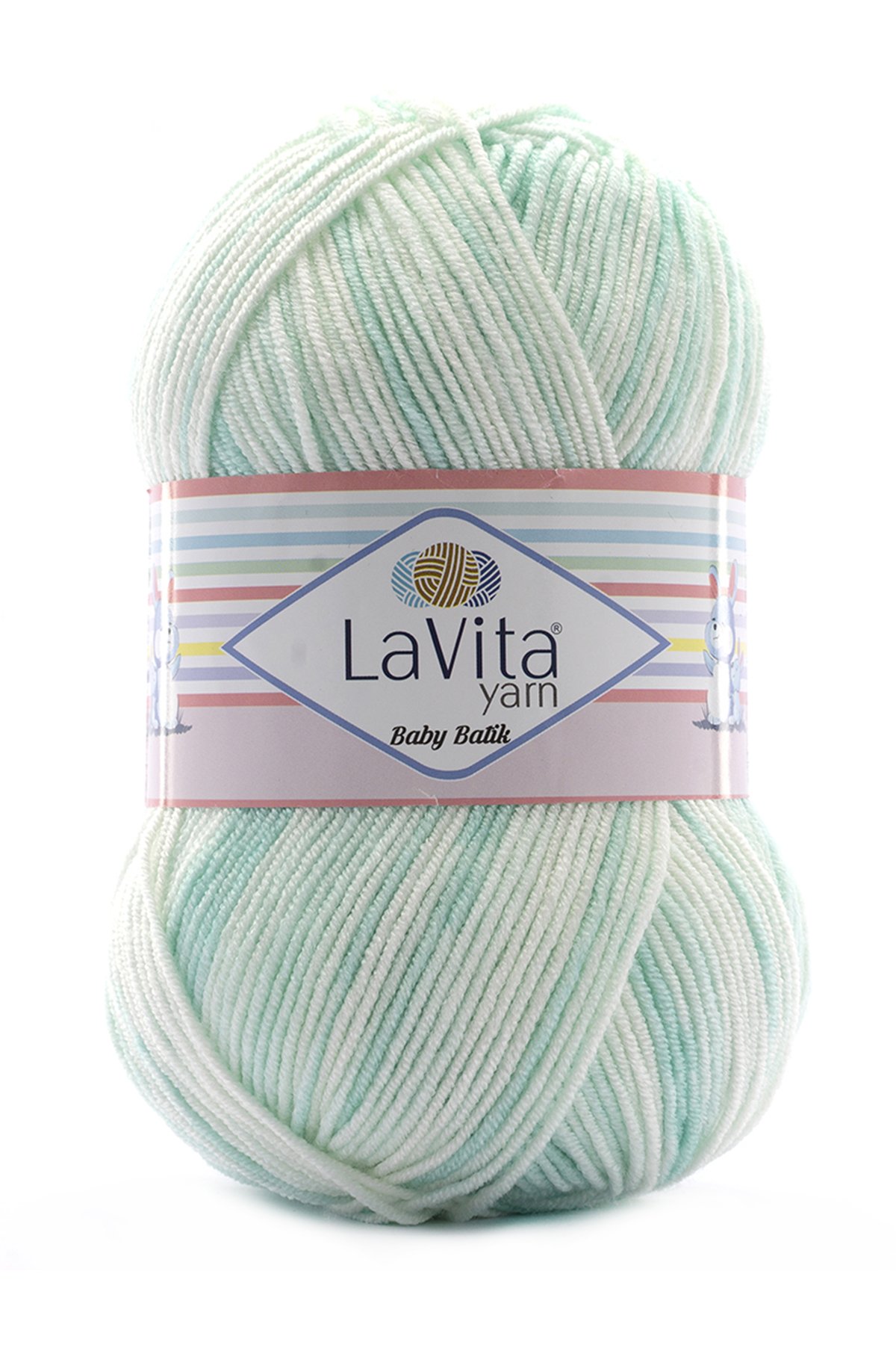 Baby Batik Çok Renkli El Örgü İpi %100 Akrilik 100gr (BY03 SU YEŞİLİ)