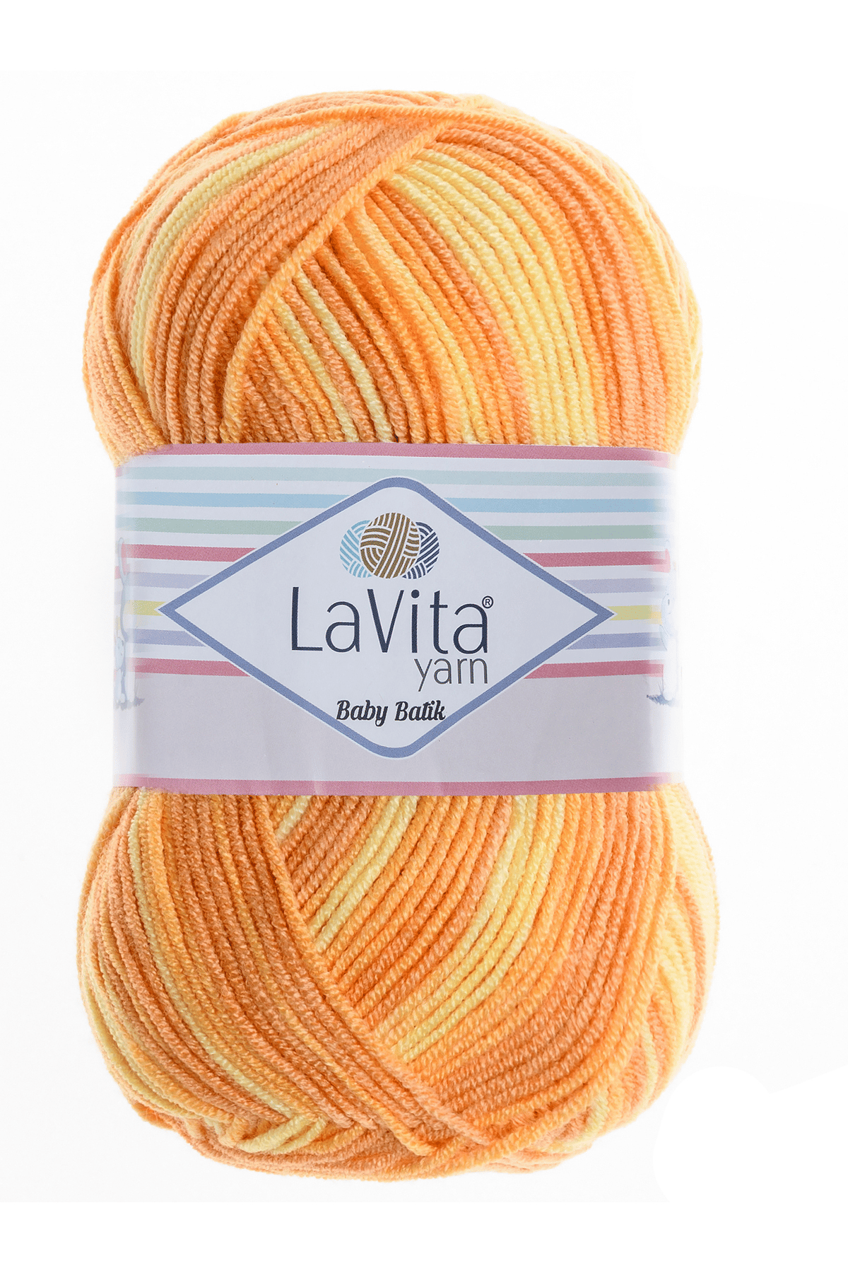 Baby Batik Çok Renkli El Örgü İpi %100 Akrilik 100gr (BY11 HARDAL SARI)