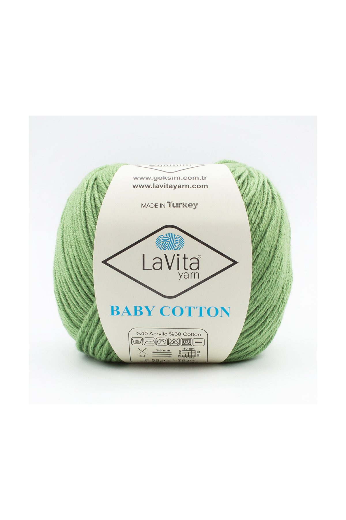 Baby Cotton Amigurumi Ve El Örgü Ipi %40 Akrilik %60 Cotton 50gr (8116 NİL YEŞİLİ)