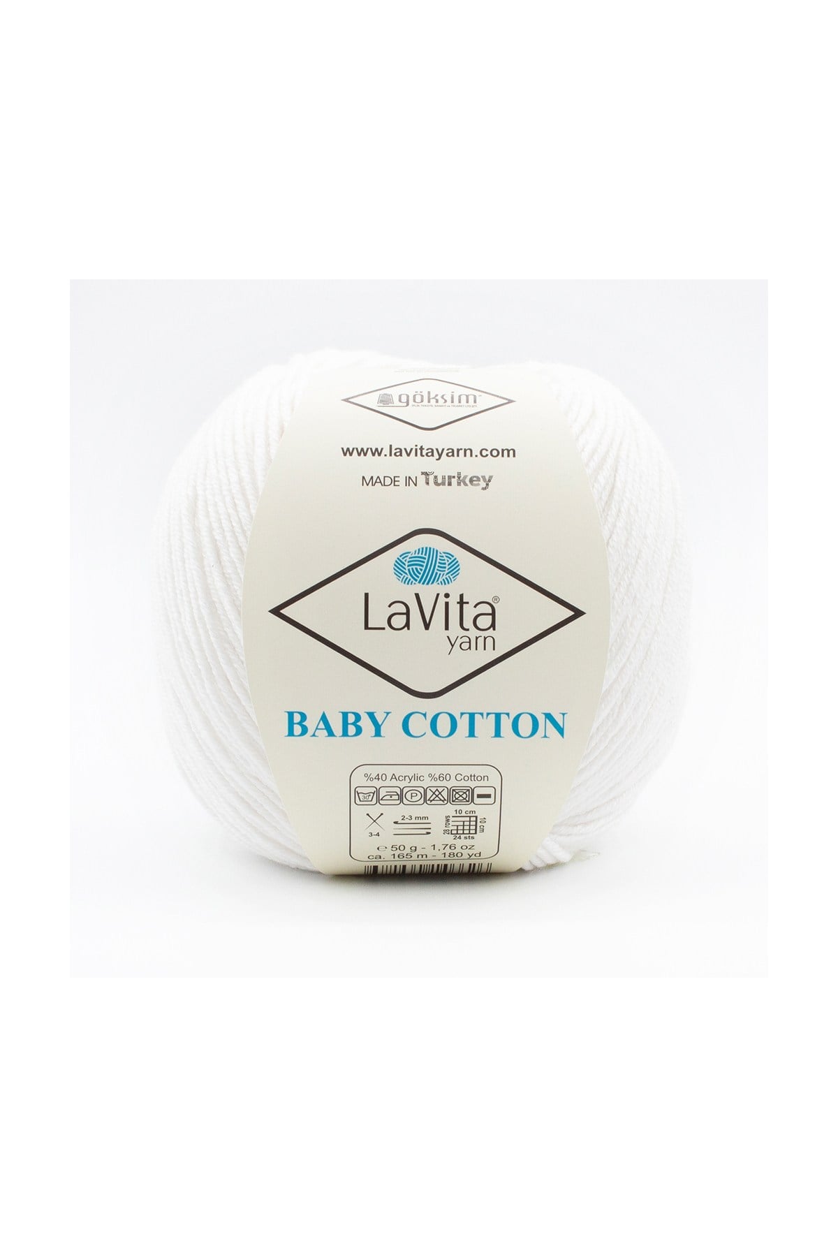 Baby Cotton Amigurumi Ve El Örgü Ipi %40 Akrilik %60 Cotton 50gr (1001 BEYAZ)