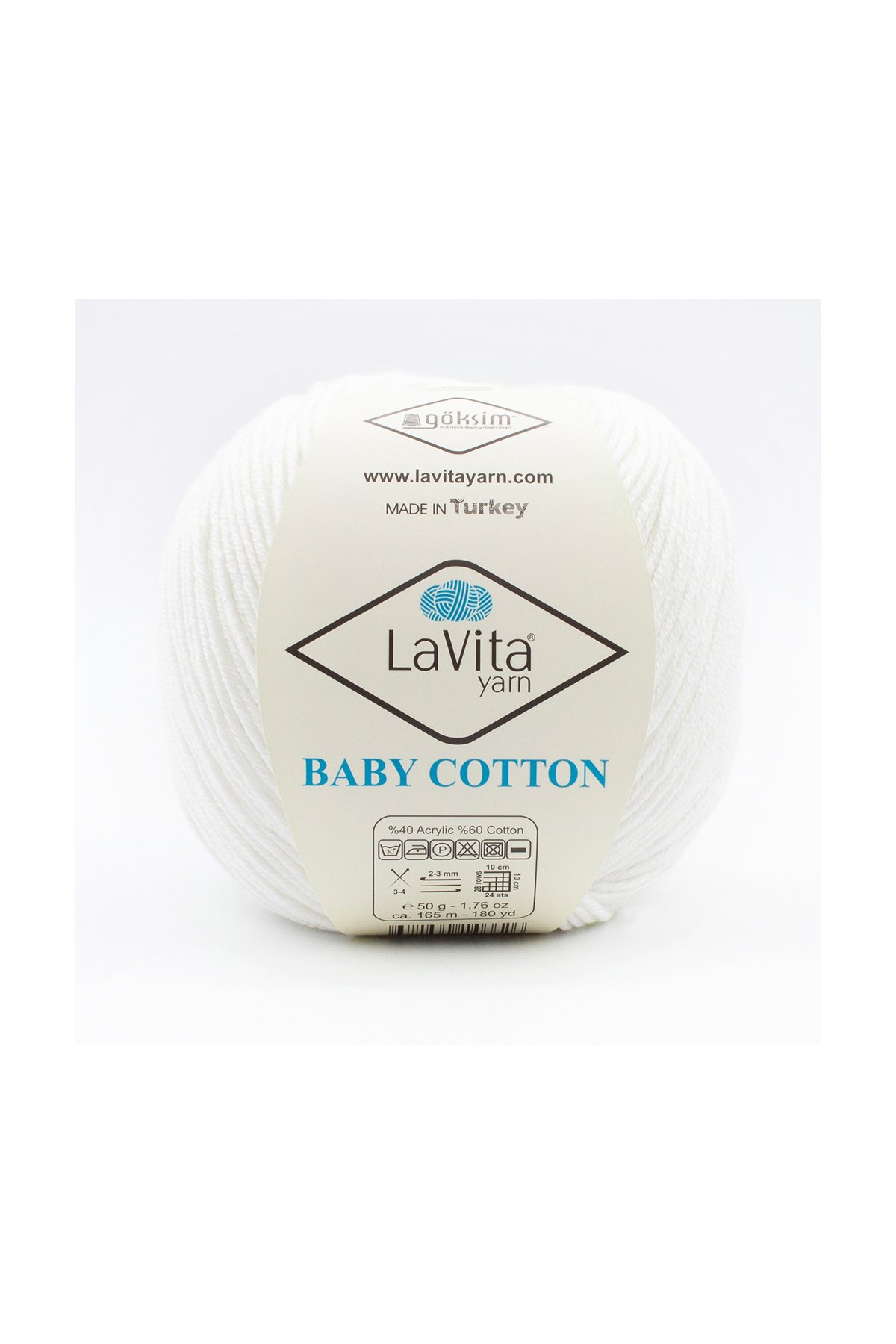 Baby Cotton Amigurumi Ve El Örgü Ipi %40 Akrilik %60 Cotton 50gr (1002 OPTİK)