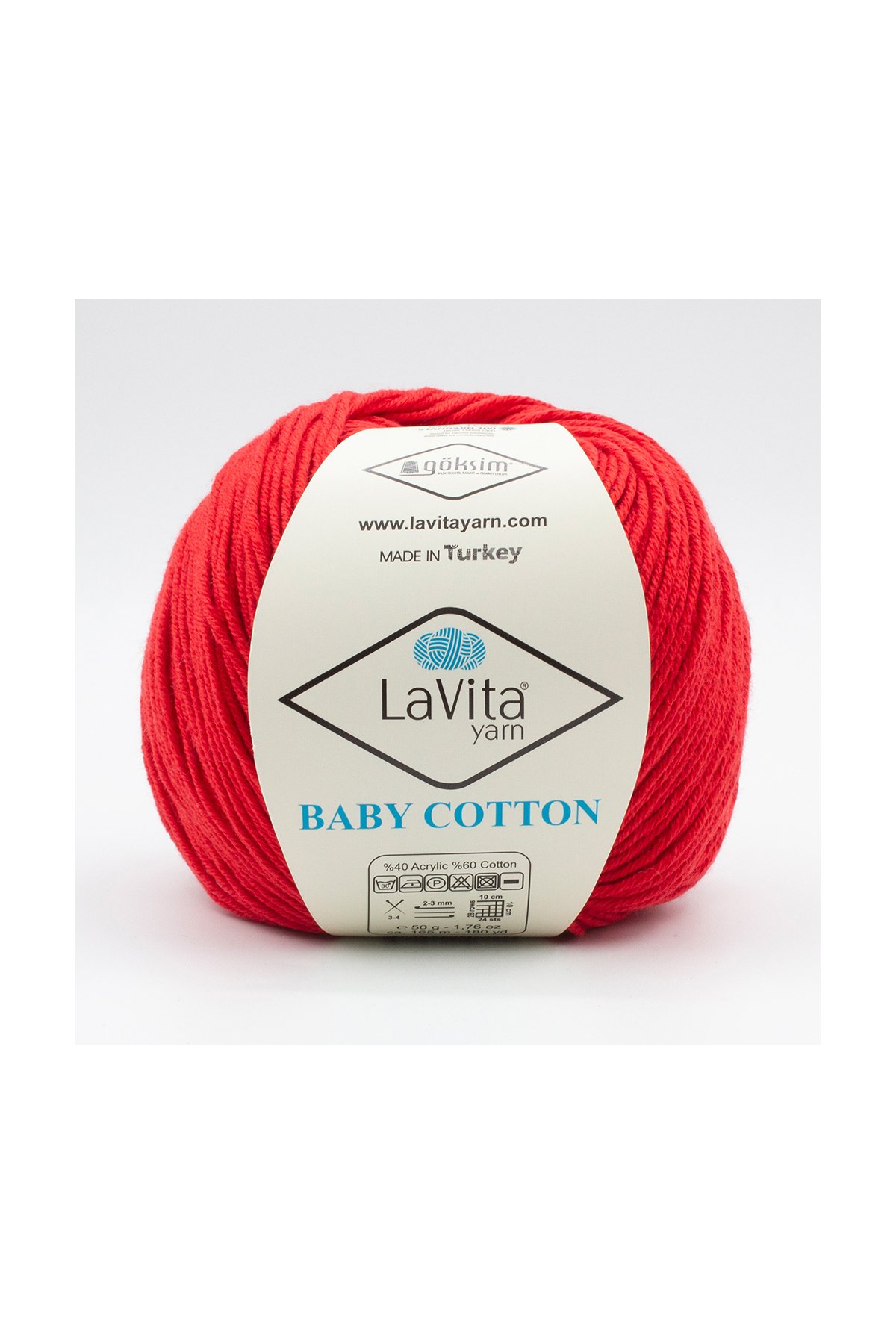 Baby Cotton Amigurumi Ve El Örgü Ipi %40 Akrilik %60 Cotton 50gr (3013 NAR KIRMIZI)