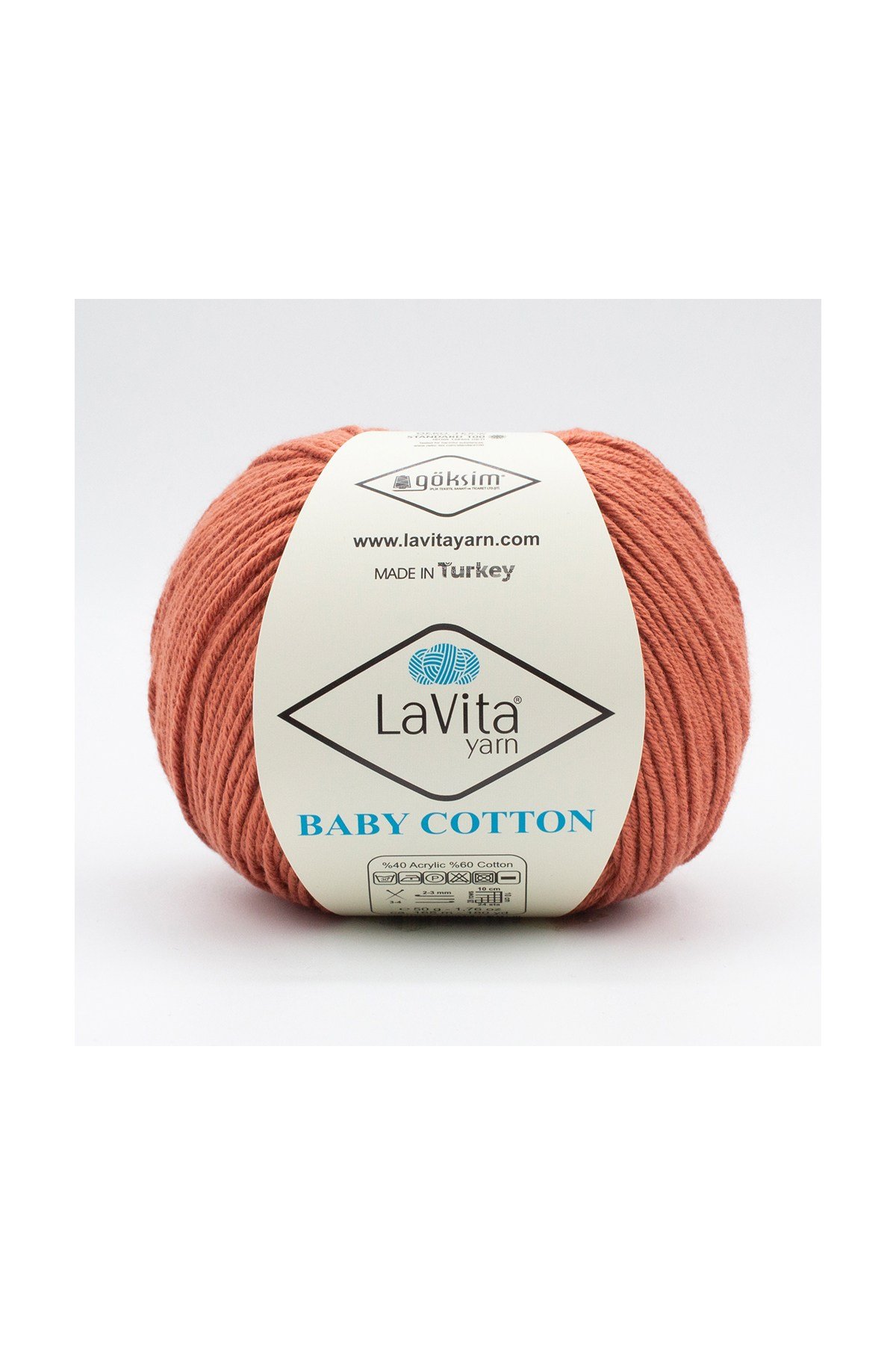 Baby Cotton Amigurumi Ve El Örgü Ipi %40 Akrilik %60 Cotton 50gr (3107 AÇIK KİREMİT)