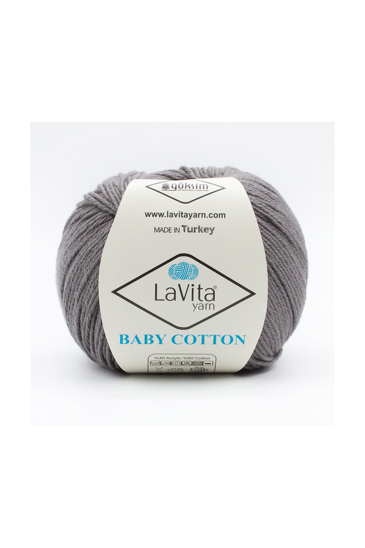 Baby Cotton Amigurumi Ve El Örgü Ipi %40 Akrilik %60 Cotton 50gr (6001 GRİ)