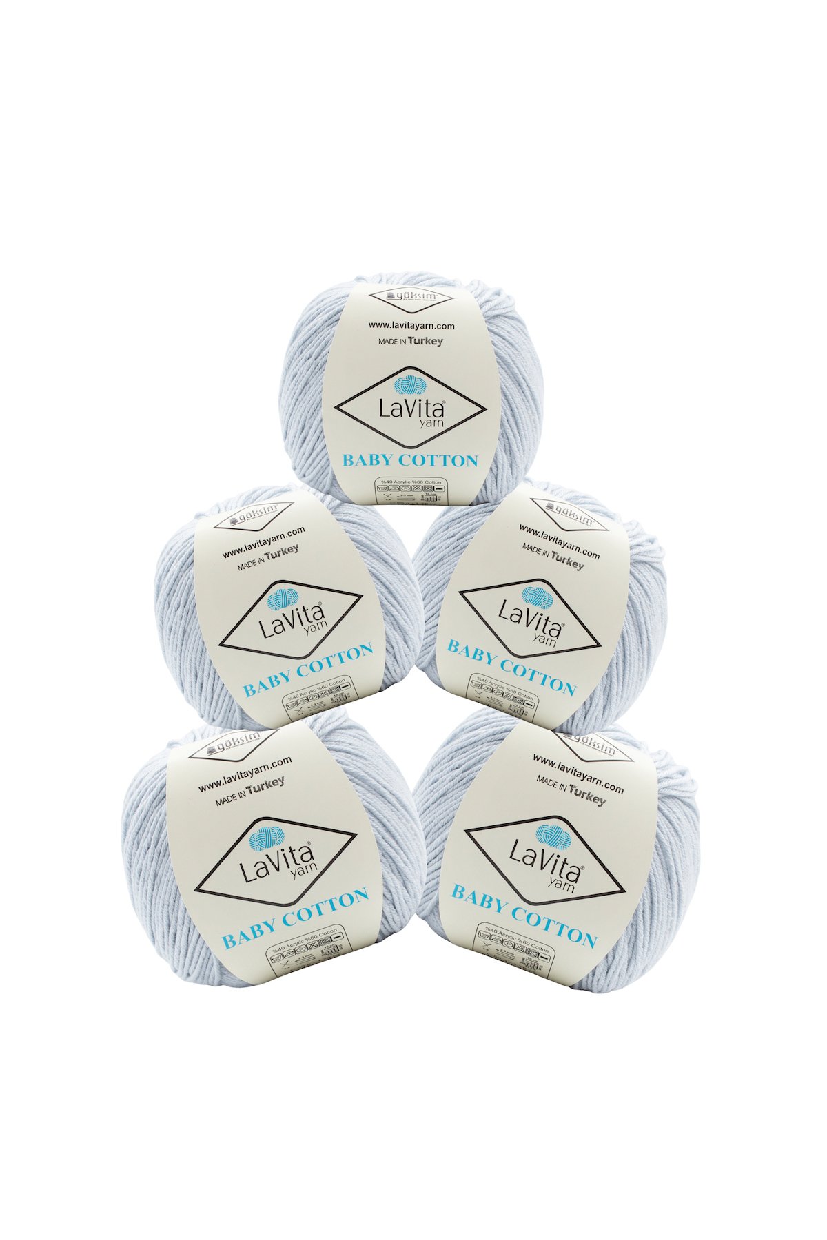 Baby Cotton Amigurumi Ve El Örgü İpi %40 Akrilik %60 Cotton 250gr 5 ADET (5014 BUZ)