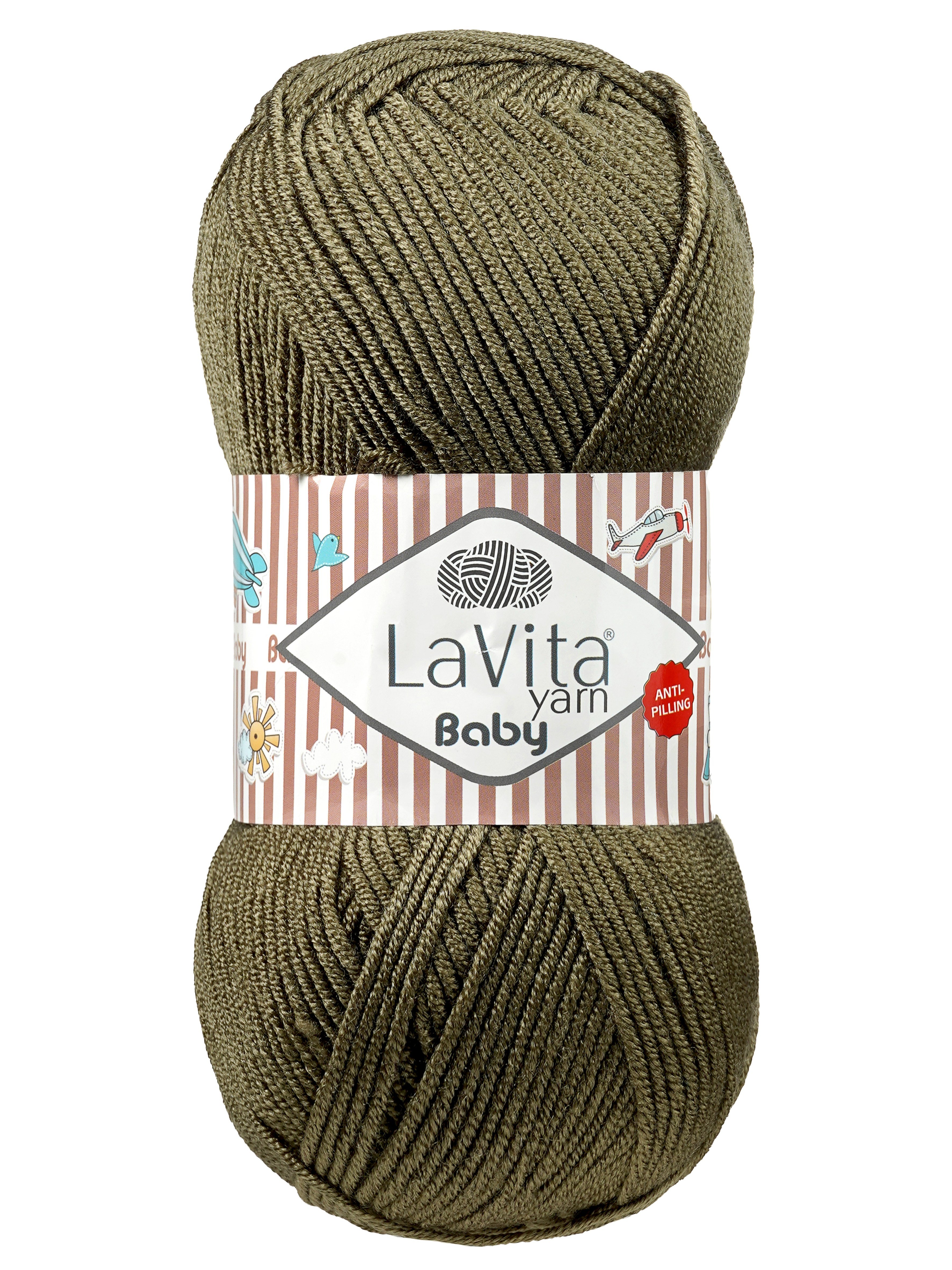 Baby El Örgü İpi %100 Akrilik Anti-Pilling 100gr (8143 HAKİ)