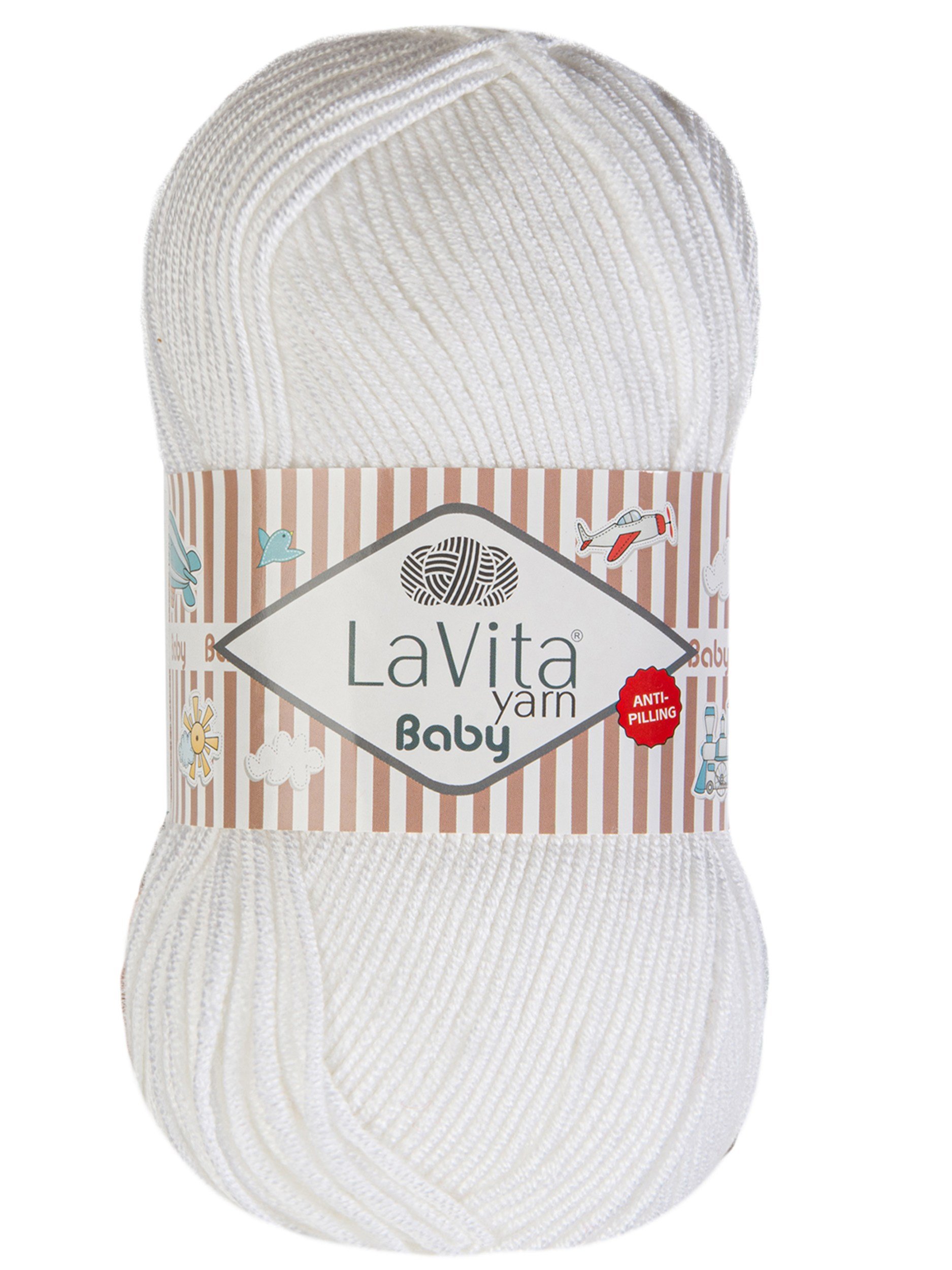 Baby El Örgü İpi %100 Akrilik Anti-Pilling 100gr (1002 OPTİK)