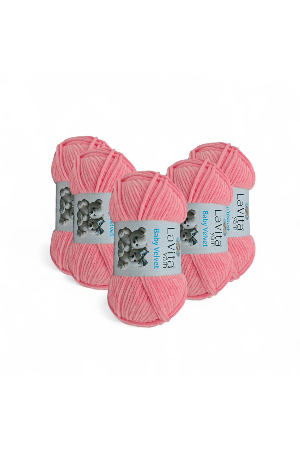 Baby Velvet Kadife El Örgü İpi %100 Polyester 500gr 5 ADET (4159 PEMBE)