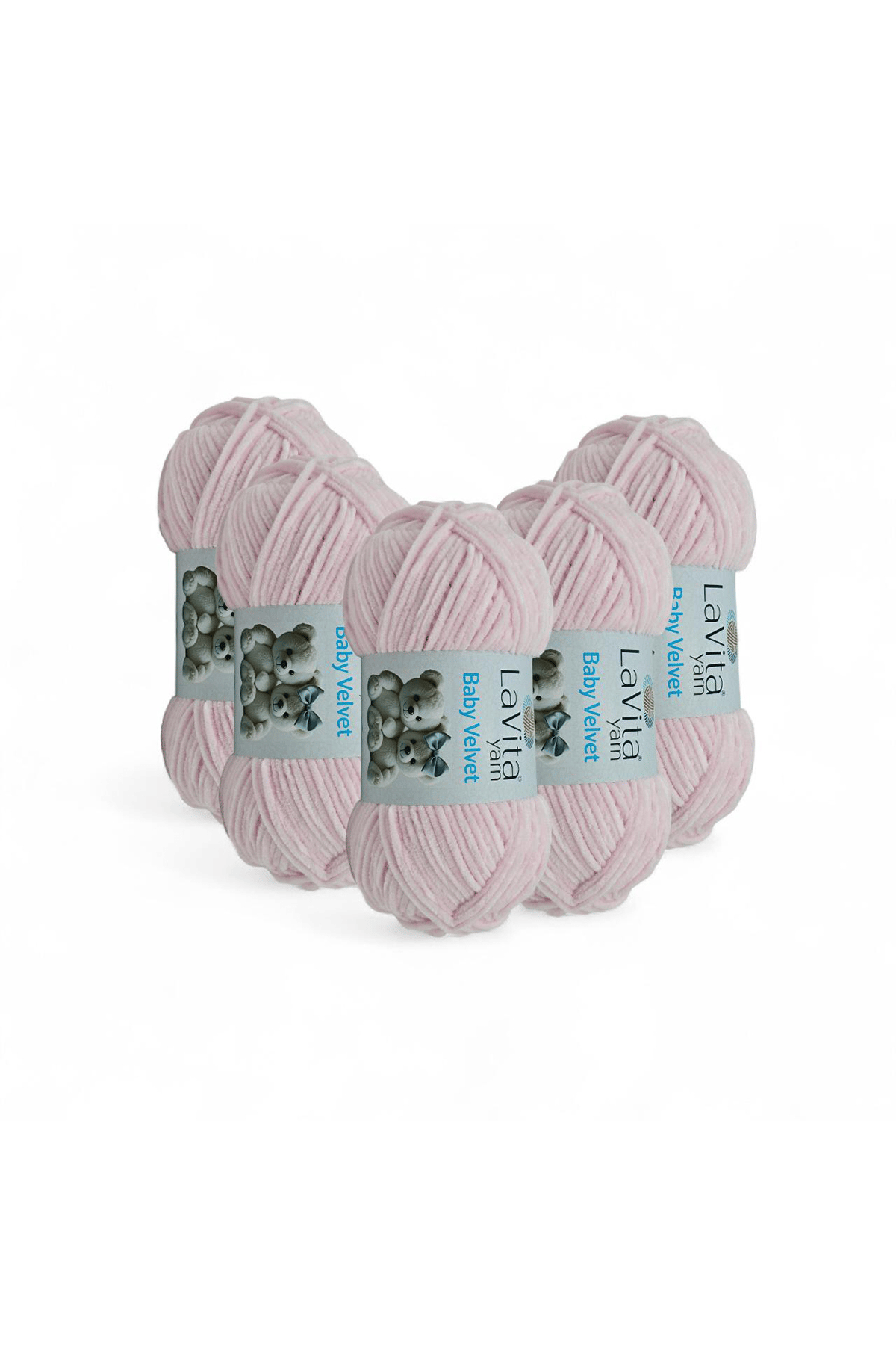 Baby Velvet Kadife El Örgü İpi %100 Polyester 500gr 5 ADET (4005 PEMBE)