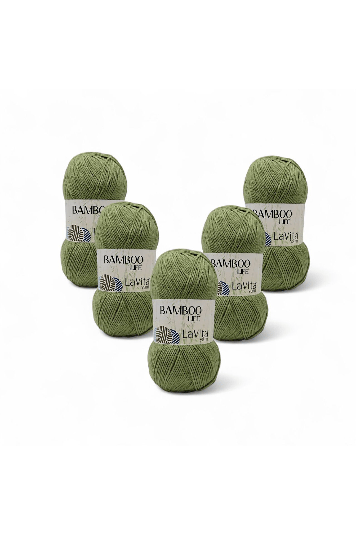 Bamboo Life El Örgü İpi %50 Bambu %50 Akrilik 500gr 5 ADET (8163 AÇIK ÇİMEN)