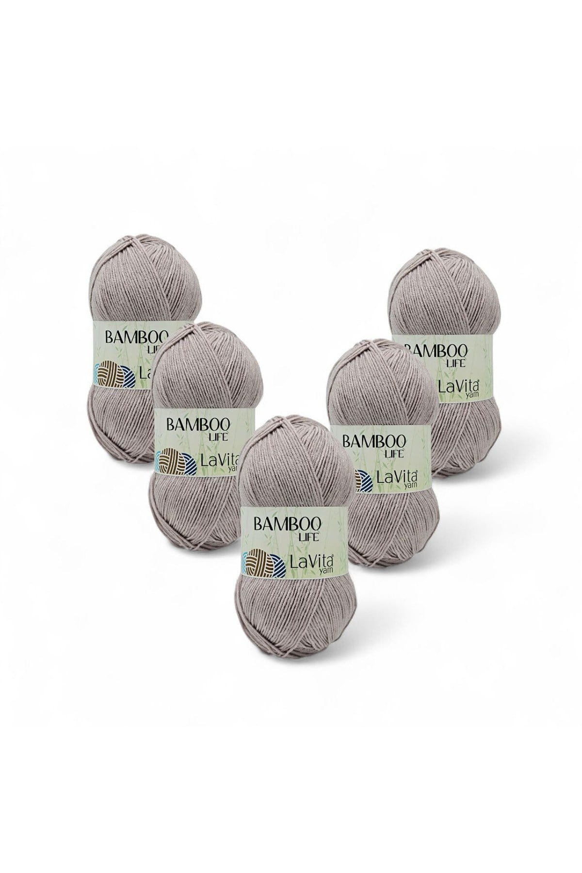 Bamboo Life El Örgü Ipi %50 Bambu %50 Akrilik 500gr 5 Adet (4162 LİLA GRİ)