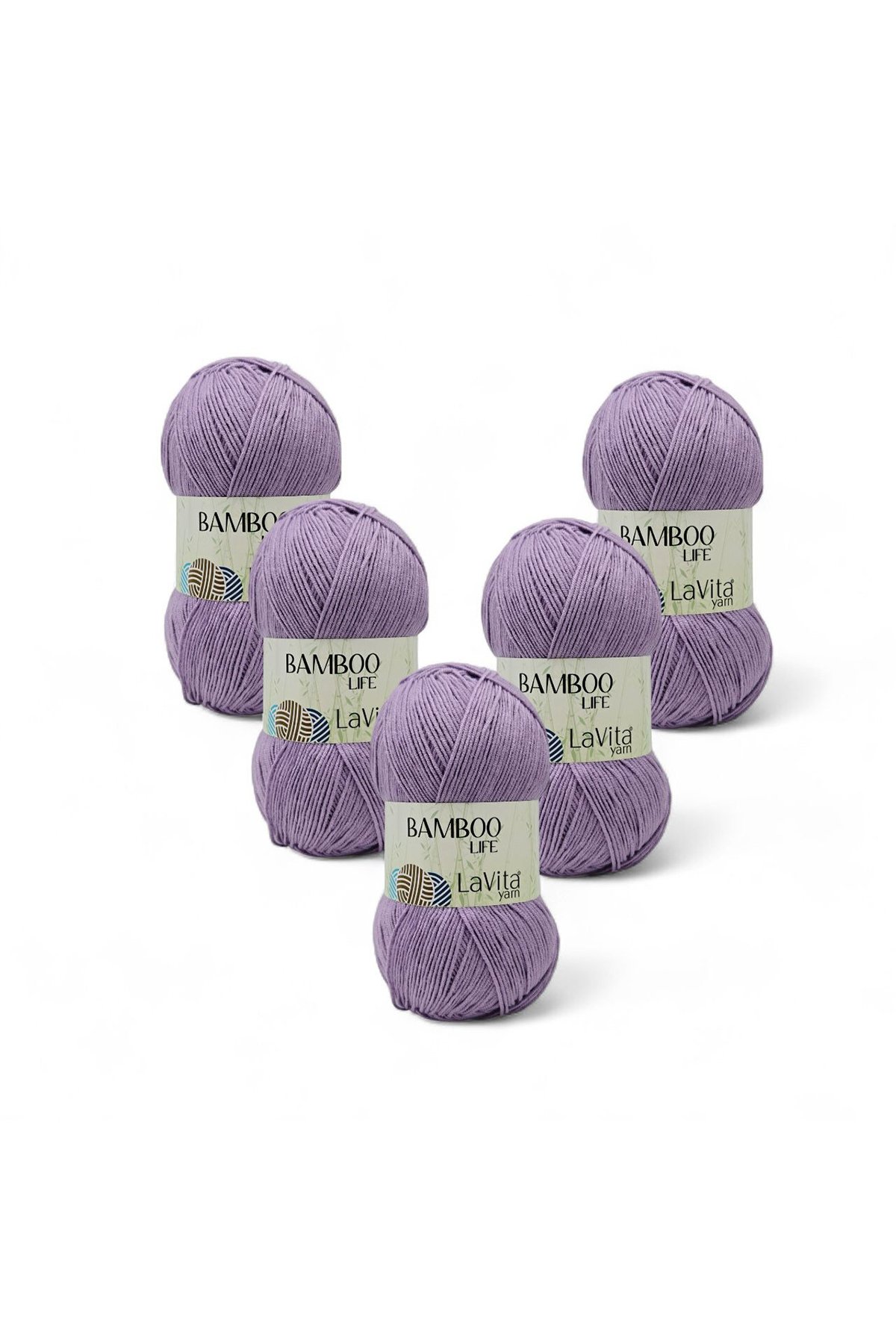 Bamboo Life El Örgü Ipi %50 Bambu %50 Akrilik 500gr 5 Adet (4163 LİLA)