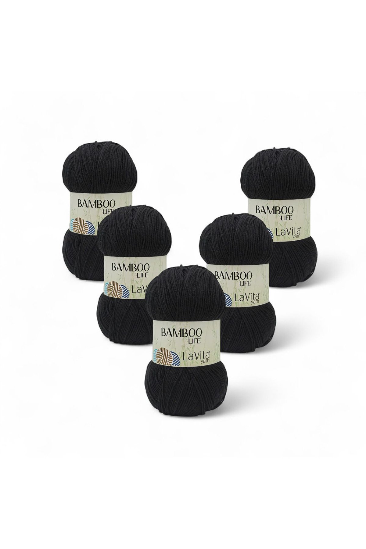 Bamboo Life El Örgü İpi %50 Bambu %50 Akrilik 500gr 5 ADET (6500 SİYAH)