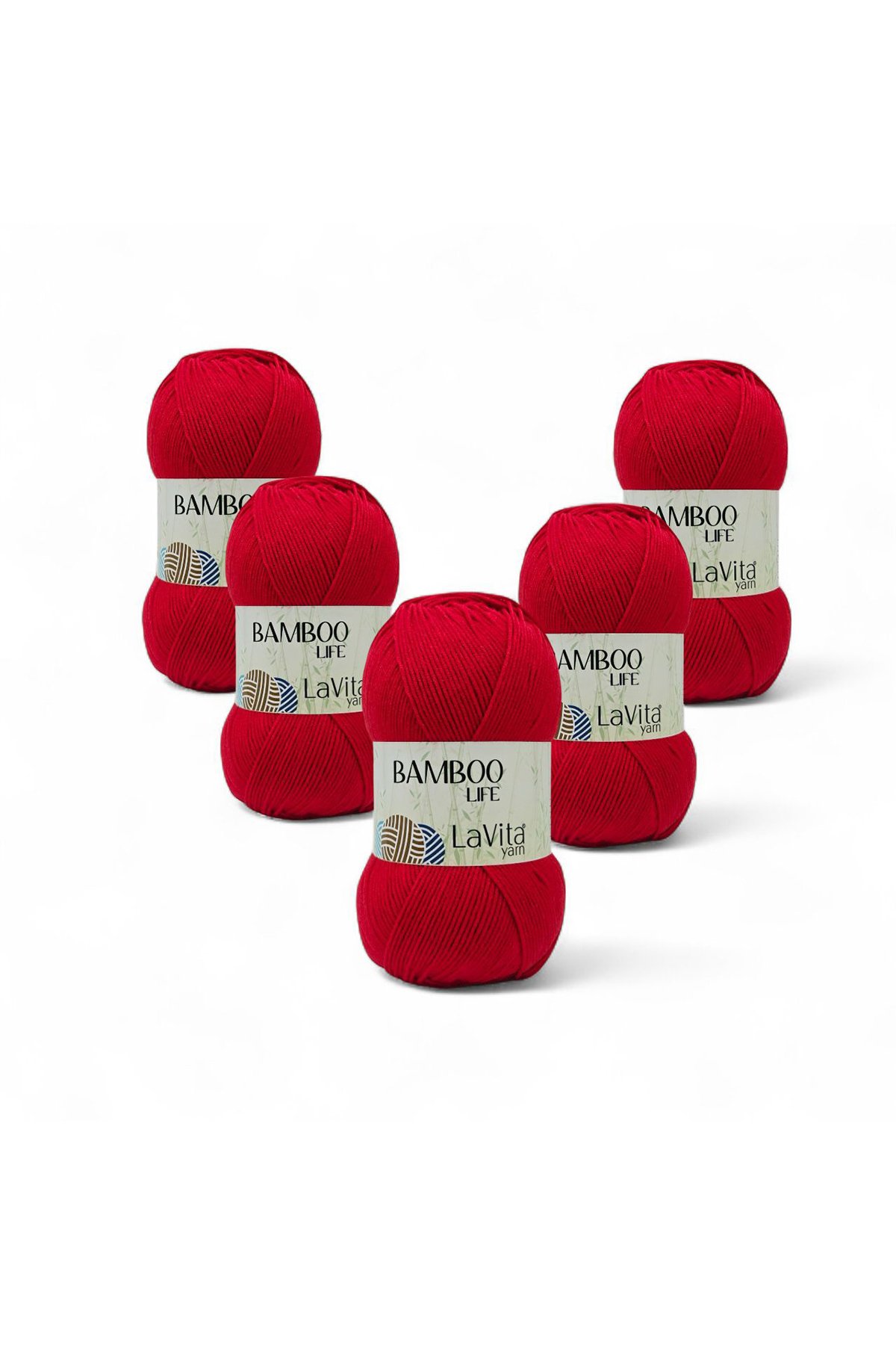 Bamboo Life El Örgü İpi %50 Bambu %50 Akrilik 500gr 5 ADET (0136 KIRMIZI)
