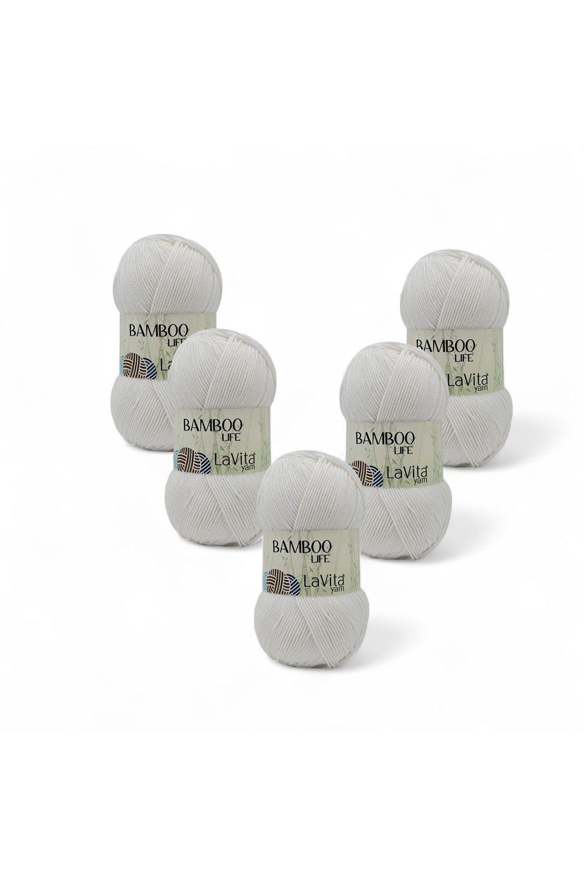 Bamboo Life El Örgü İpi %50 Bambu %50 Akrilik 500gr 5 ADET (1002 OPTİK)